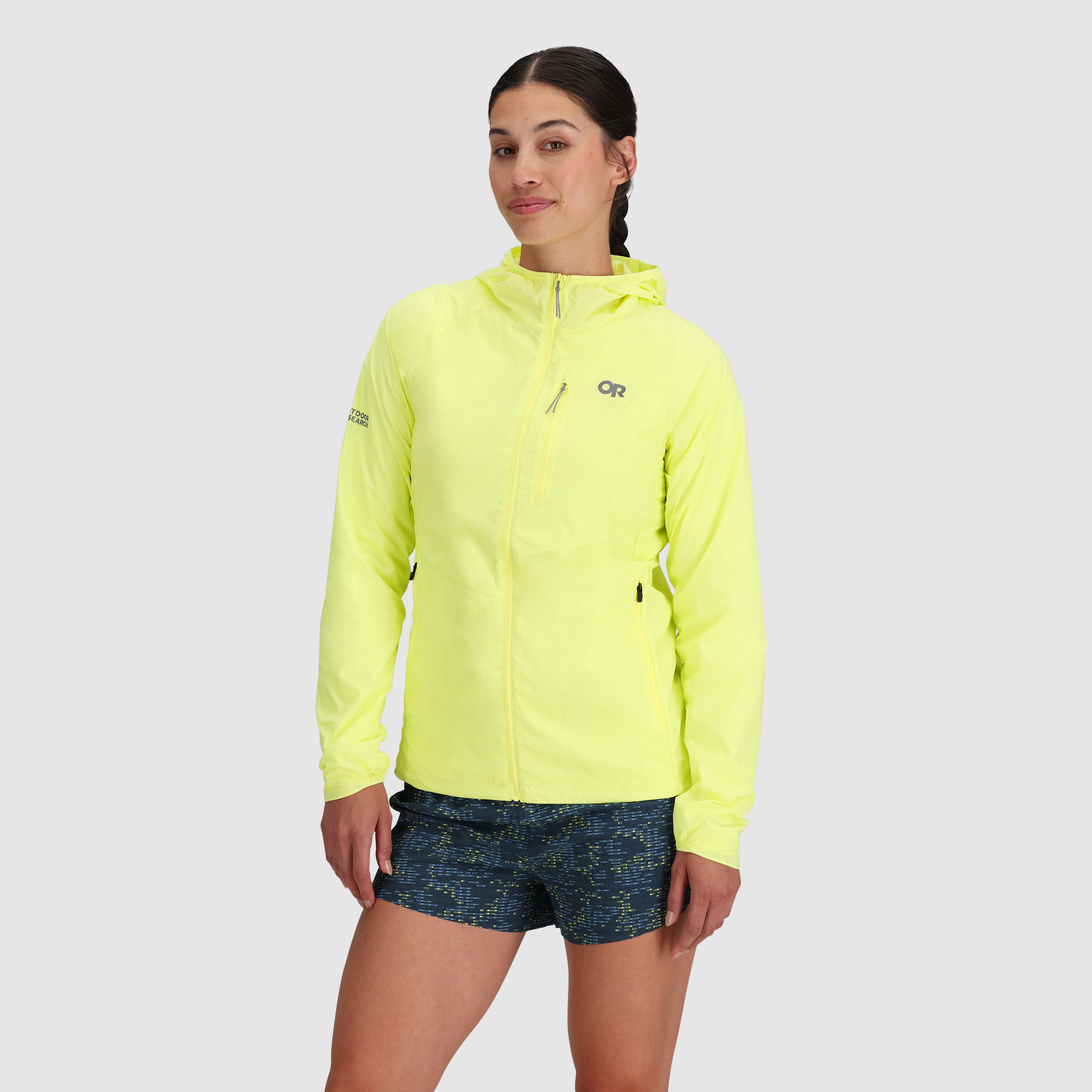 Women's Lightweight Windproof Hoodie with Stretch & Packable Design