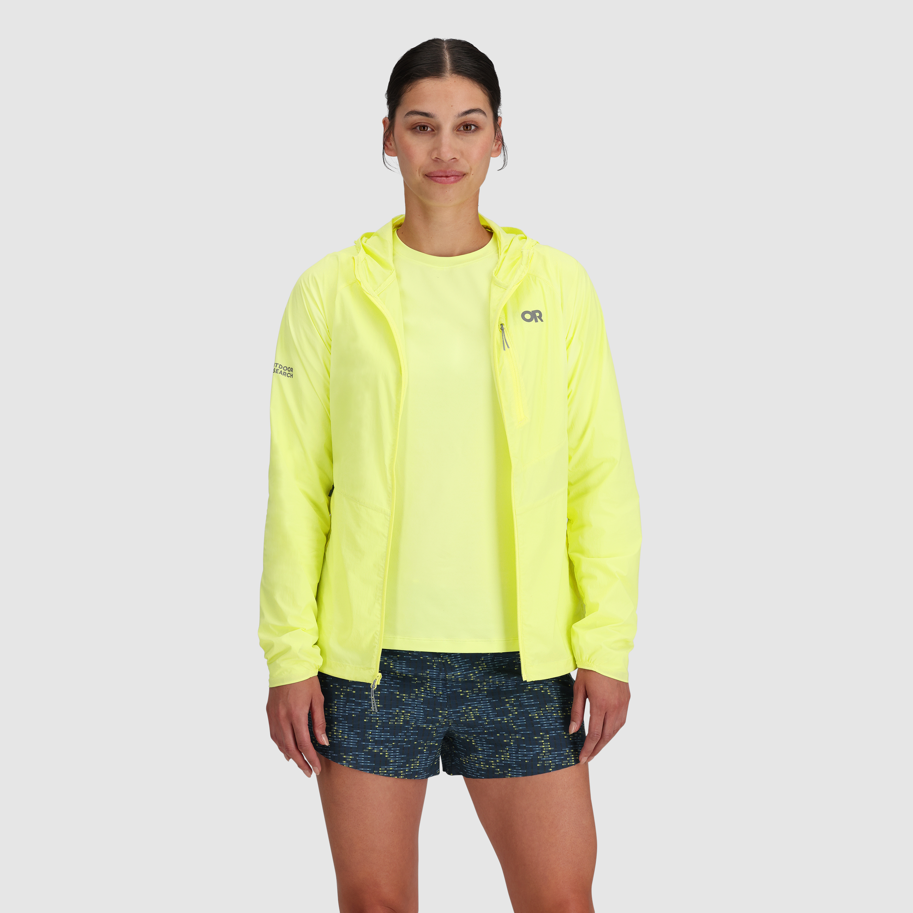 Women's Lightweight Windproof Hoodie with Stretch & Packable Design