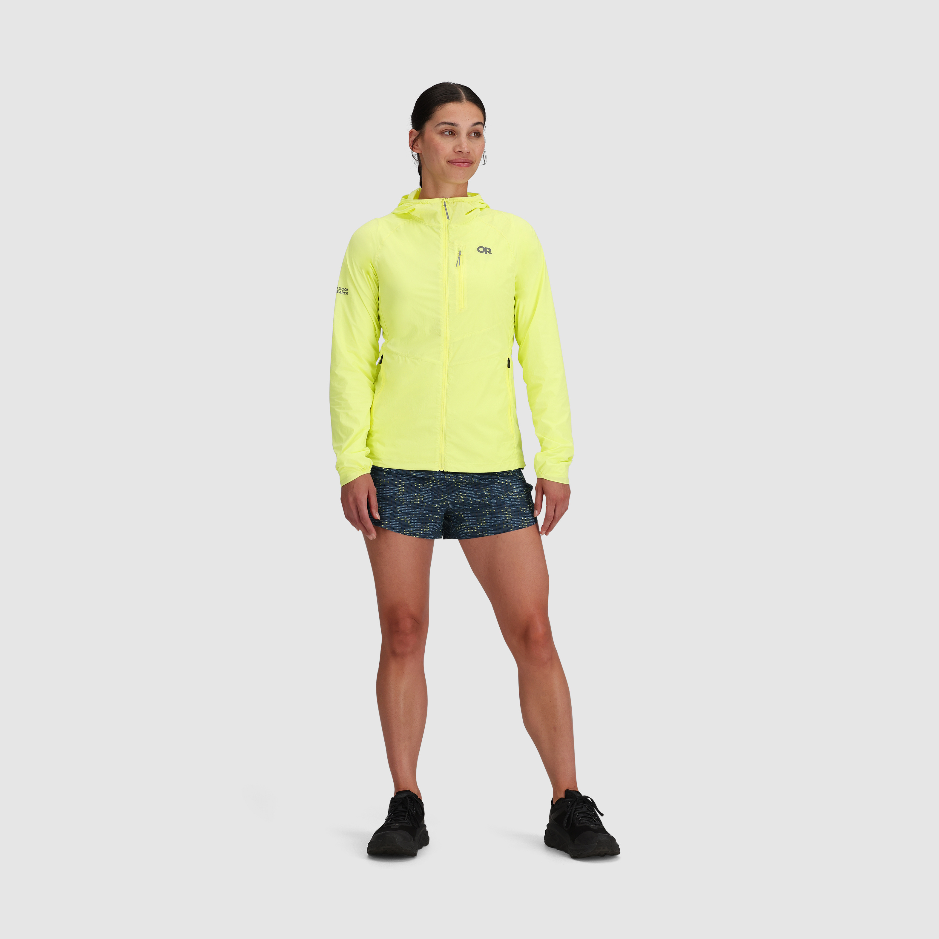 Women's Lightweight Windproof Hoodie with Stretch & Packable Design