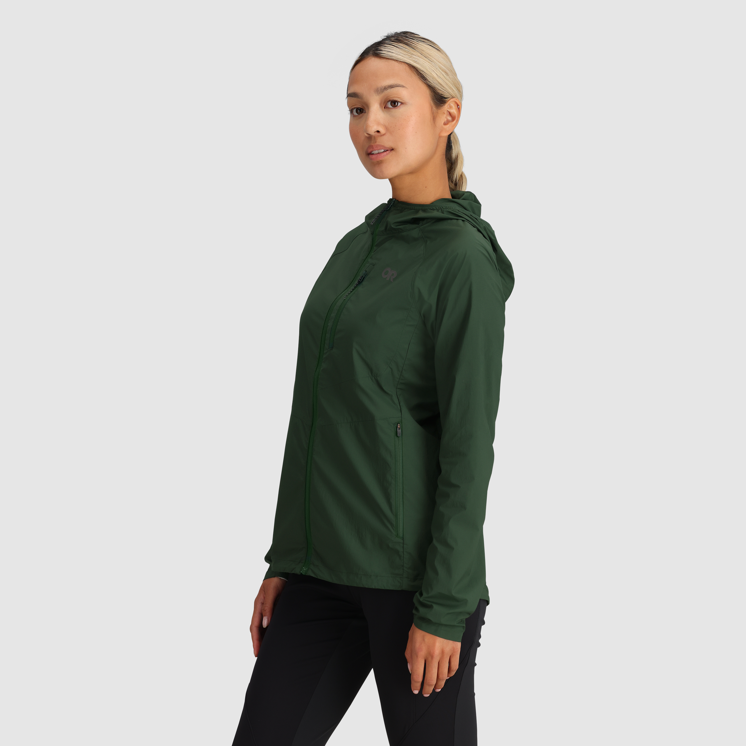 Women's Lightweight Windproof Hoodie with Stretch & Packable Design