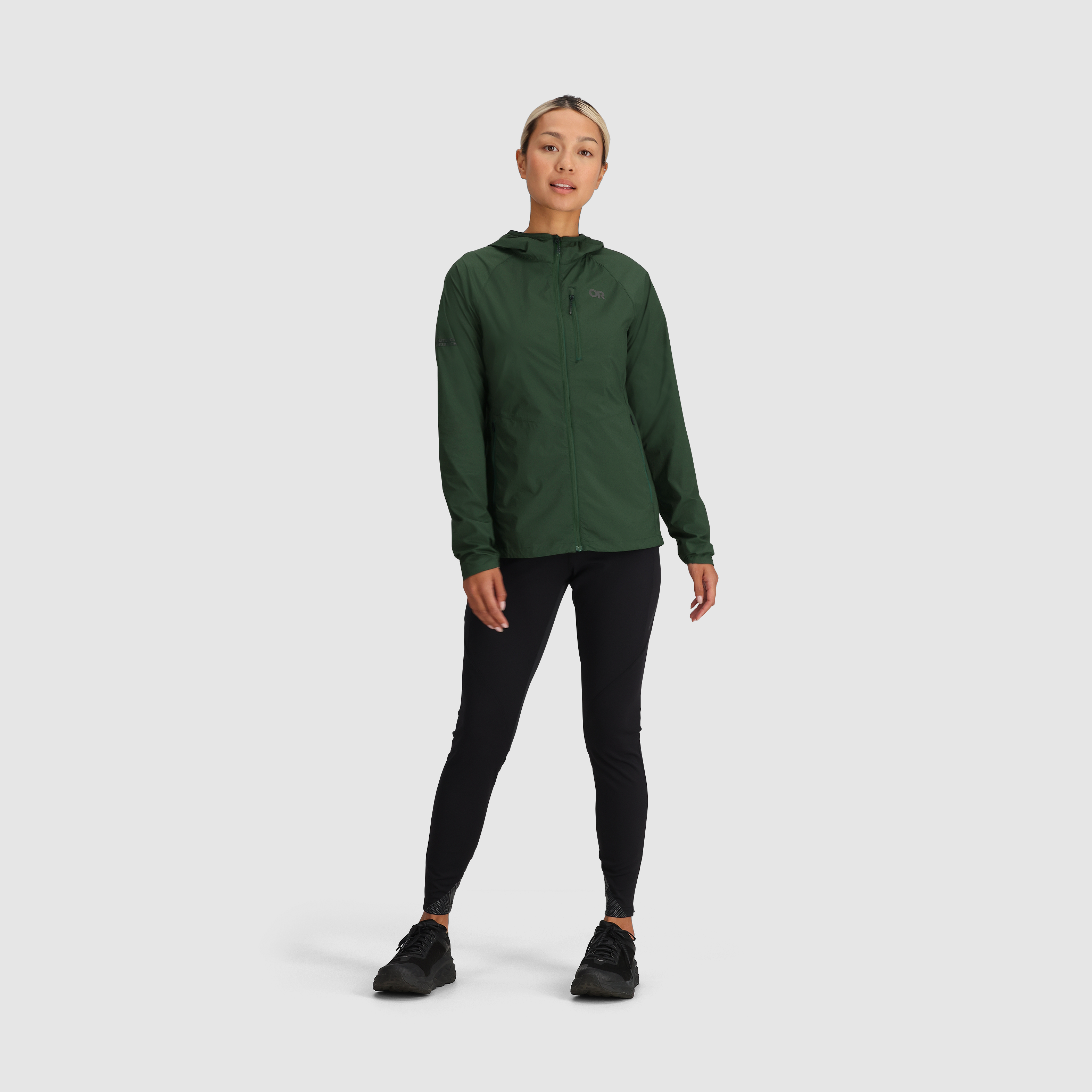 Women's Lightweight Windproof Hoodie with Stretch & Packable Design