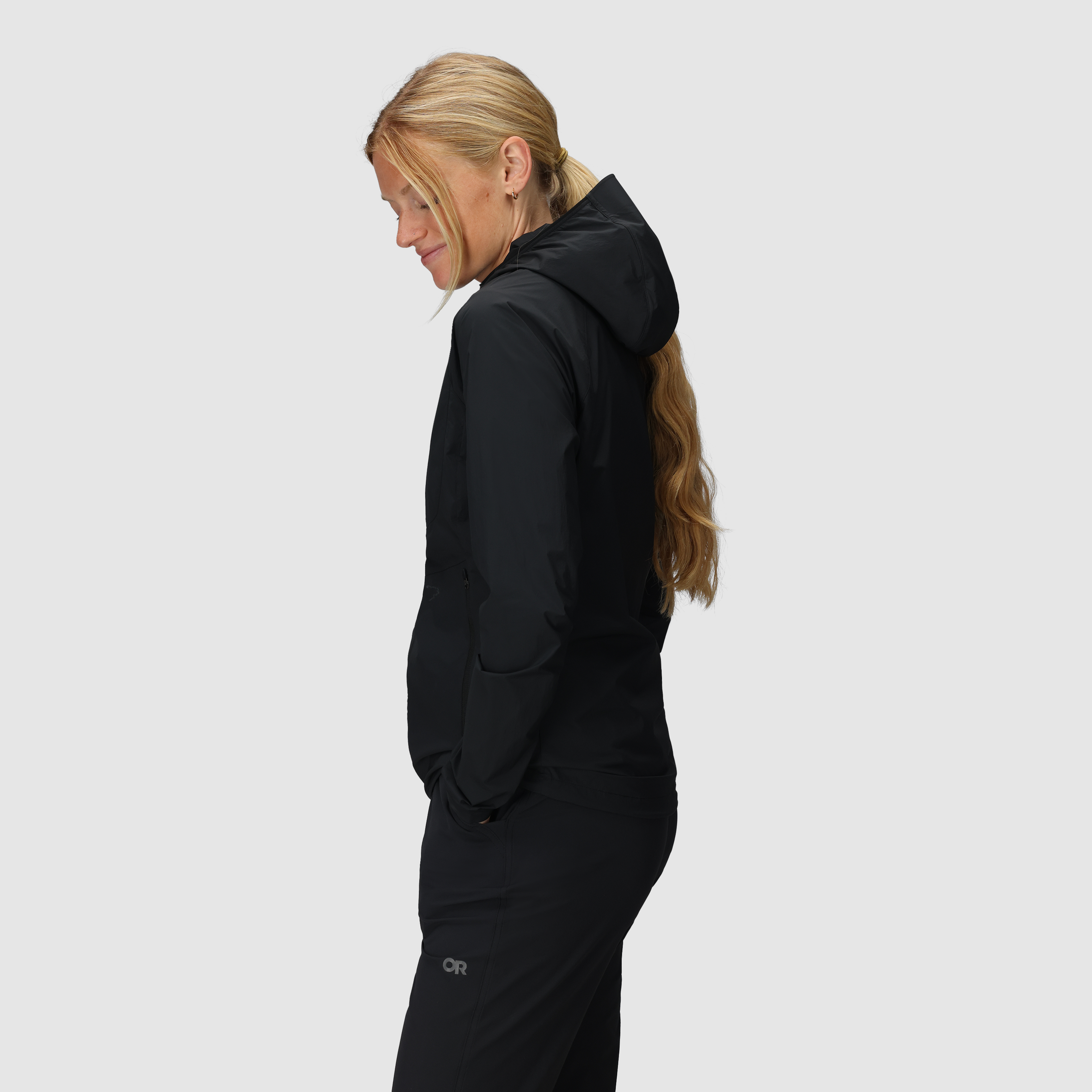 Women's Lightweight Windproof Hoodie with Stretch & Packable Design