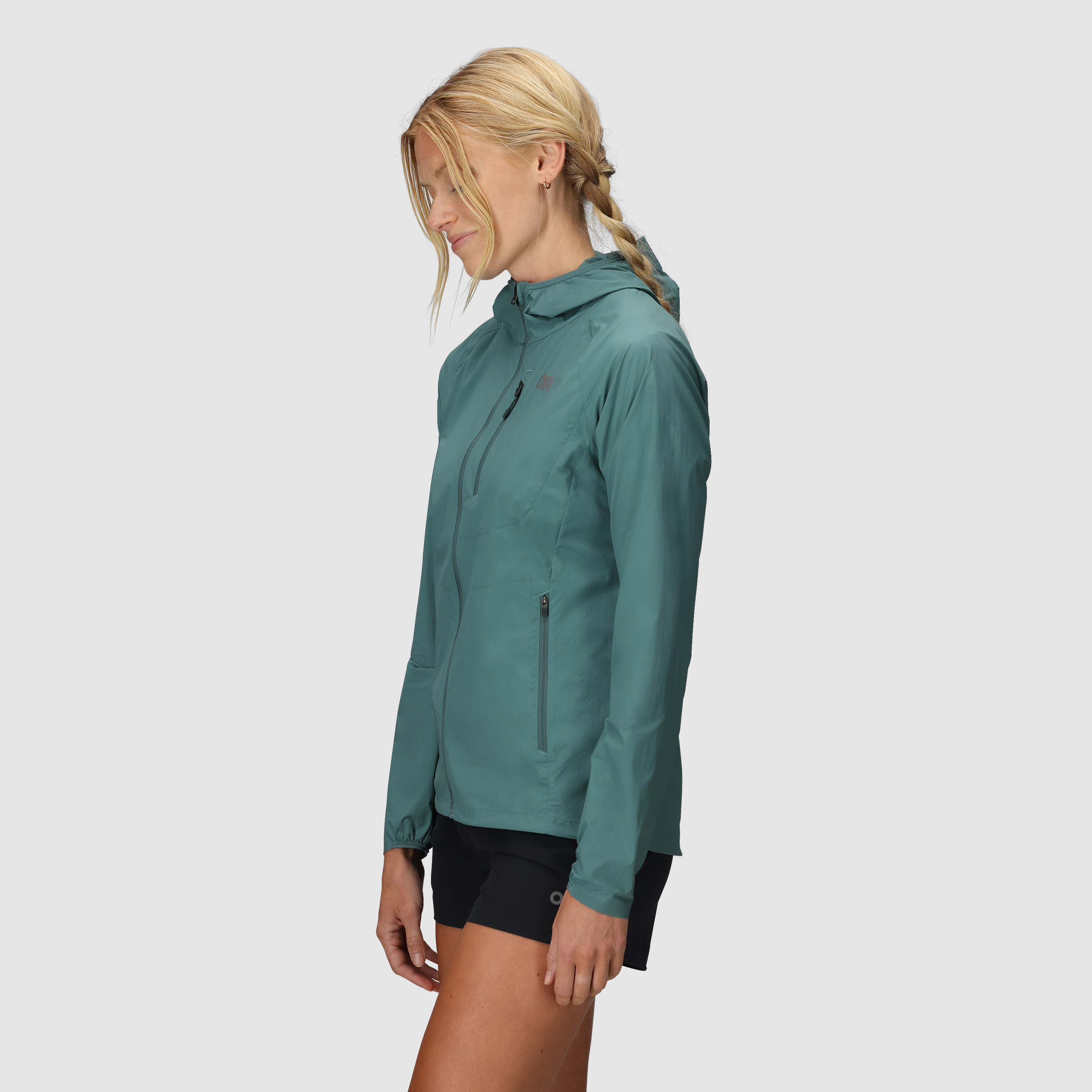 Women's Lightweight Windproof Hoodie with Stretch & Packable Design