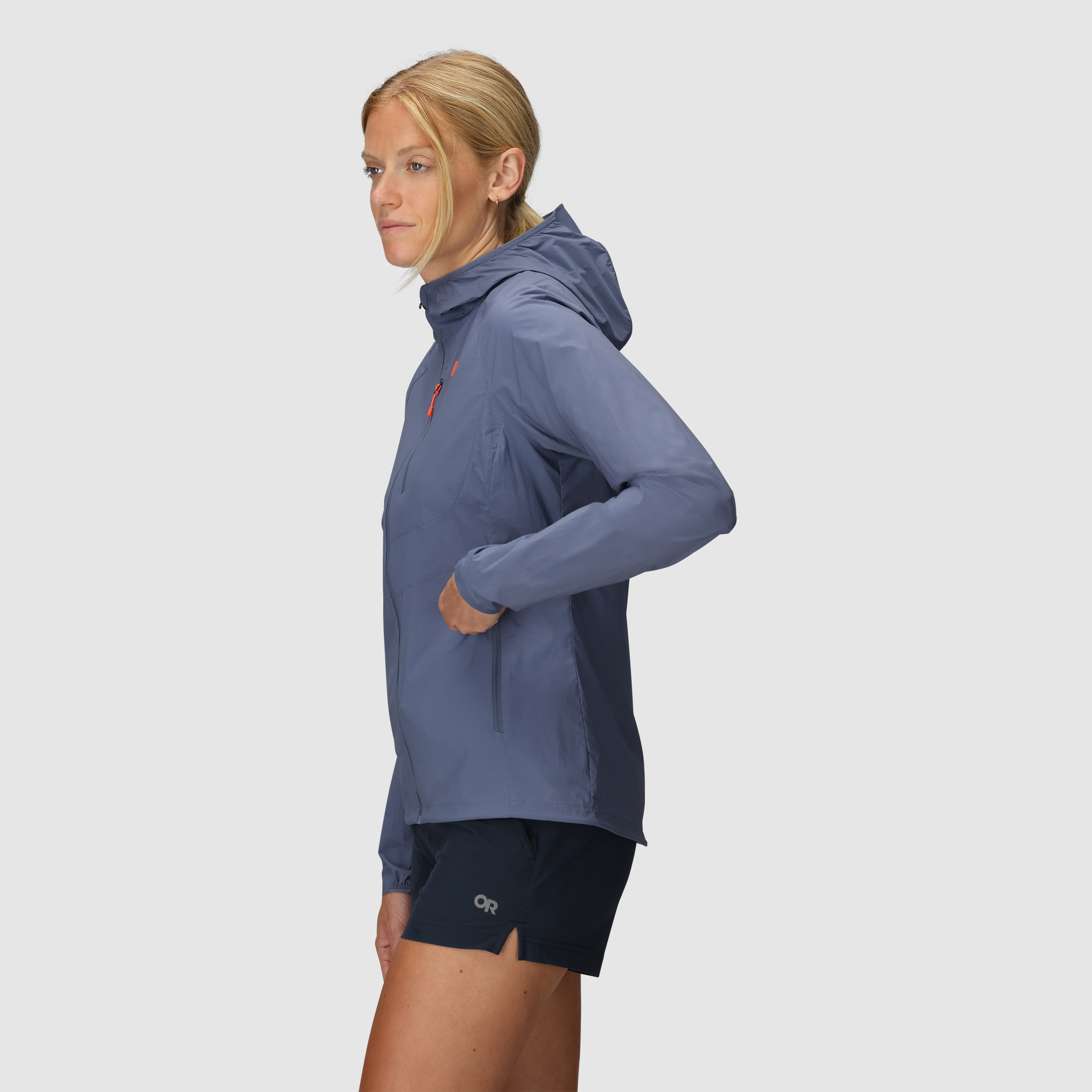 Women's Lightweight Windproof Hoodie with Stretch & Packable Design