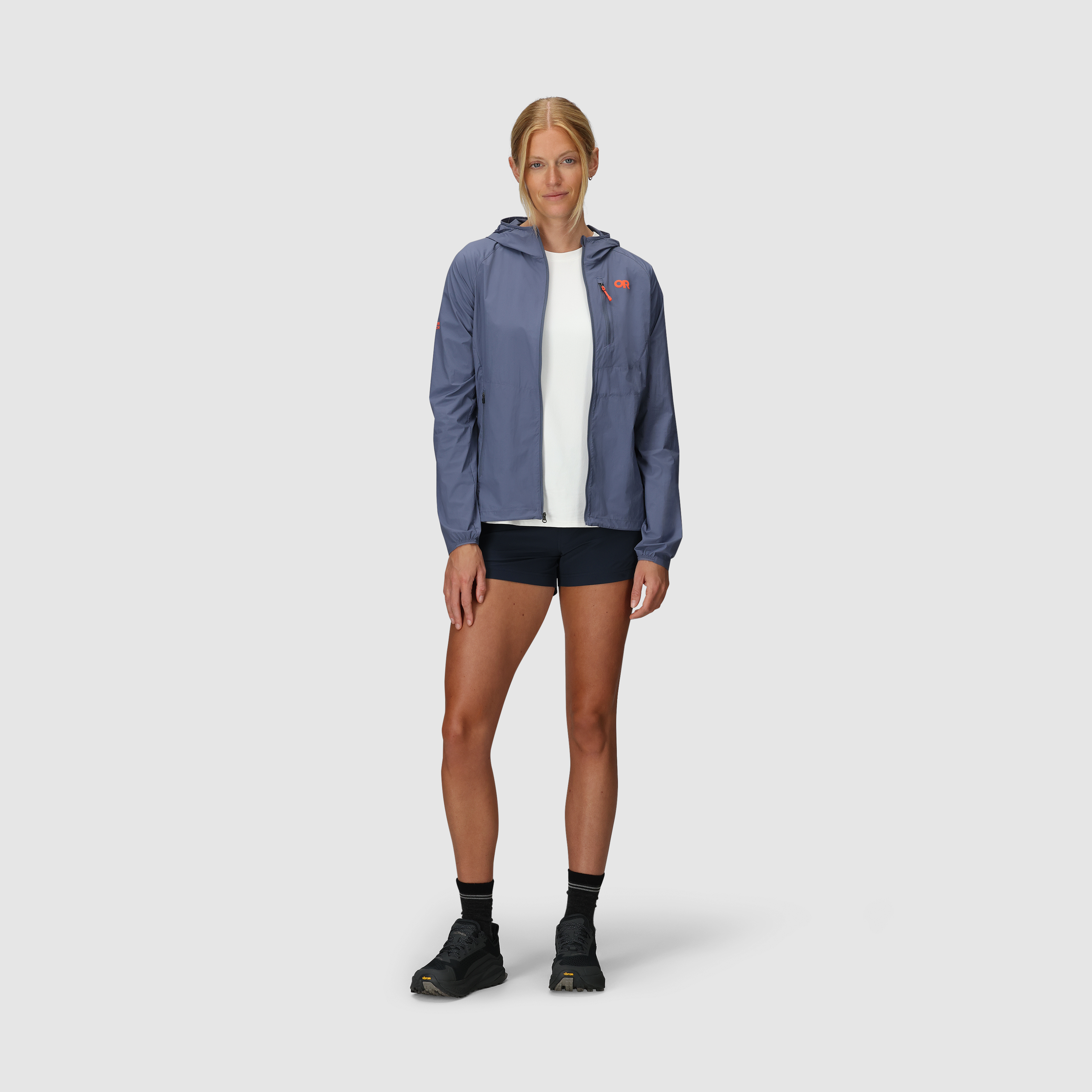 Women's Lightweight Windproof Hoodie with Stretch & Packable Design