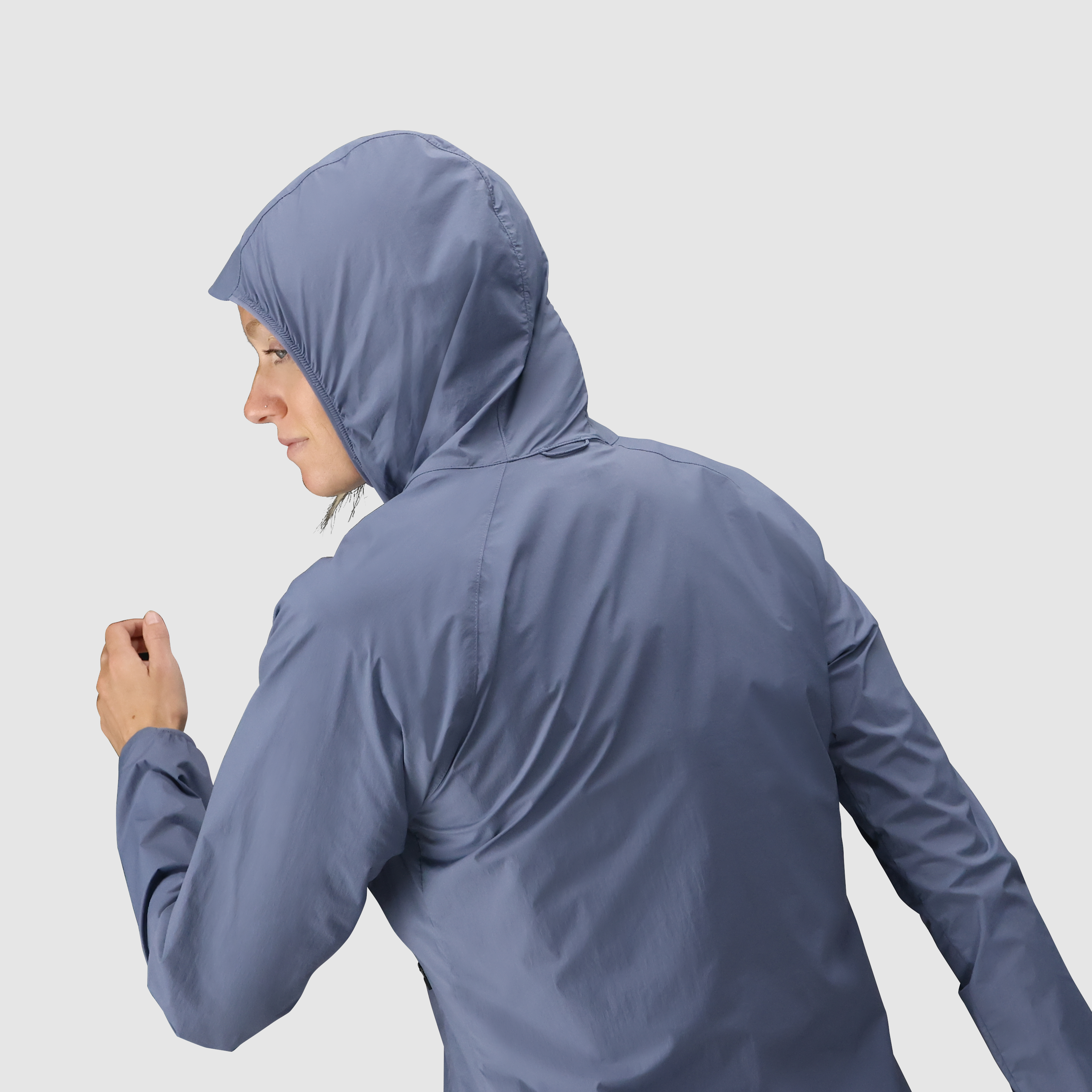 Women's Lightweight Windproof Hoodie with Stretch & Packable Design