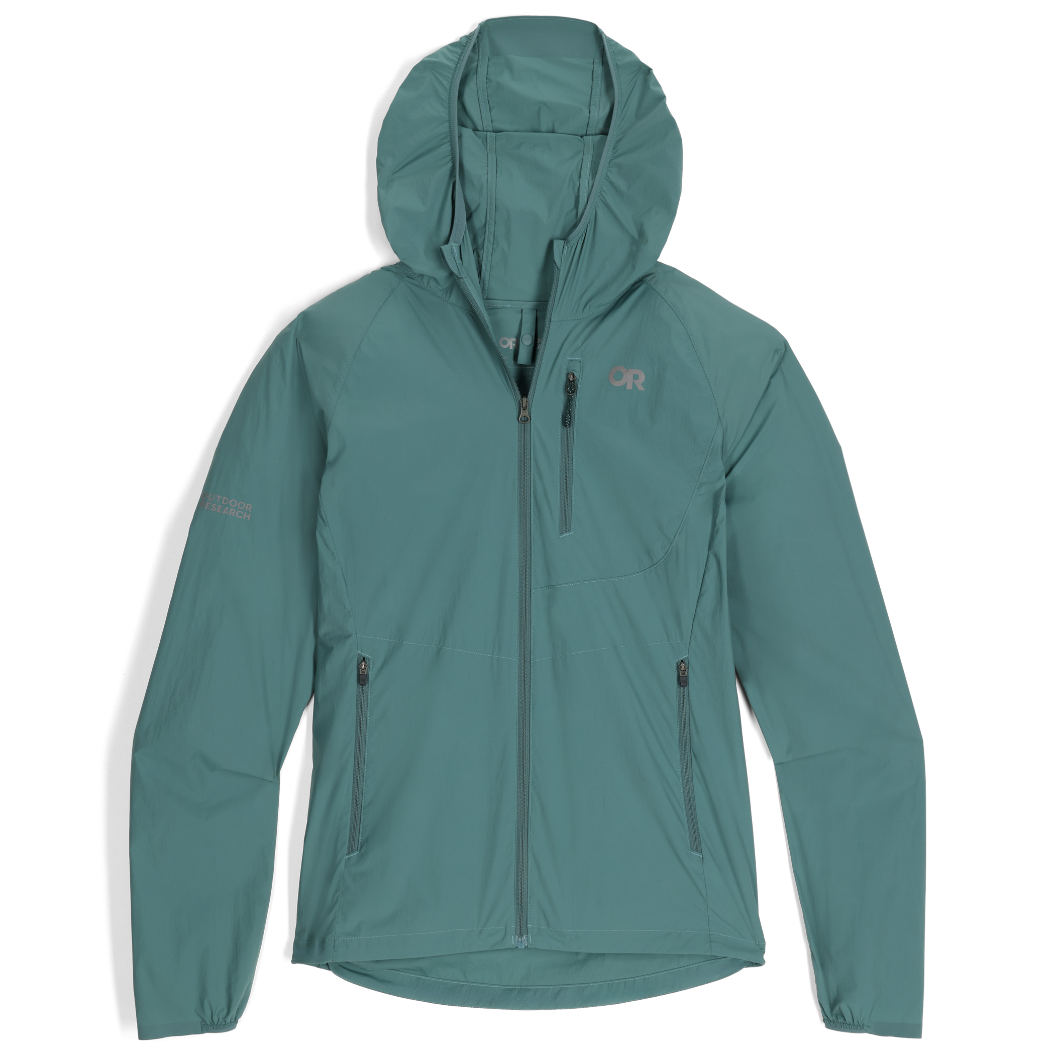 Women's Lightweight Windproof Hoodie with Stretch & Packable Design