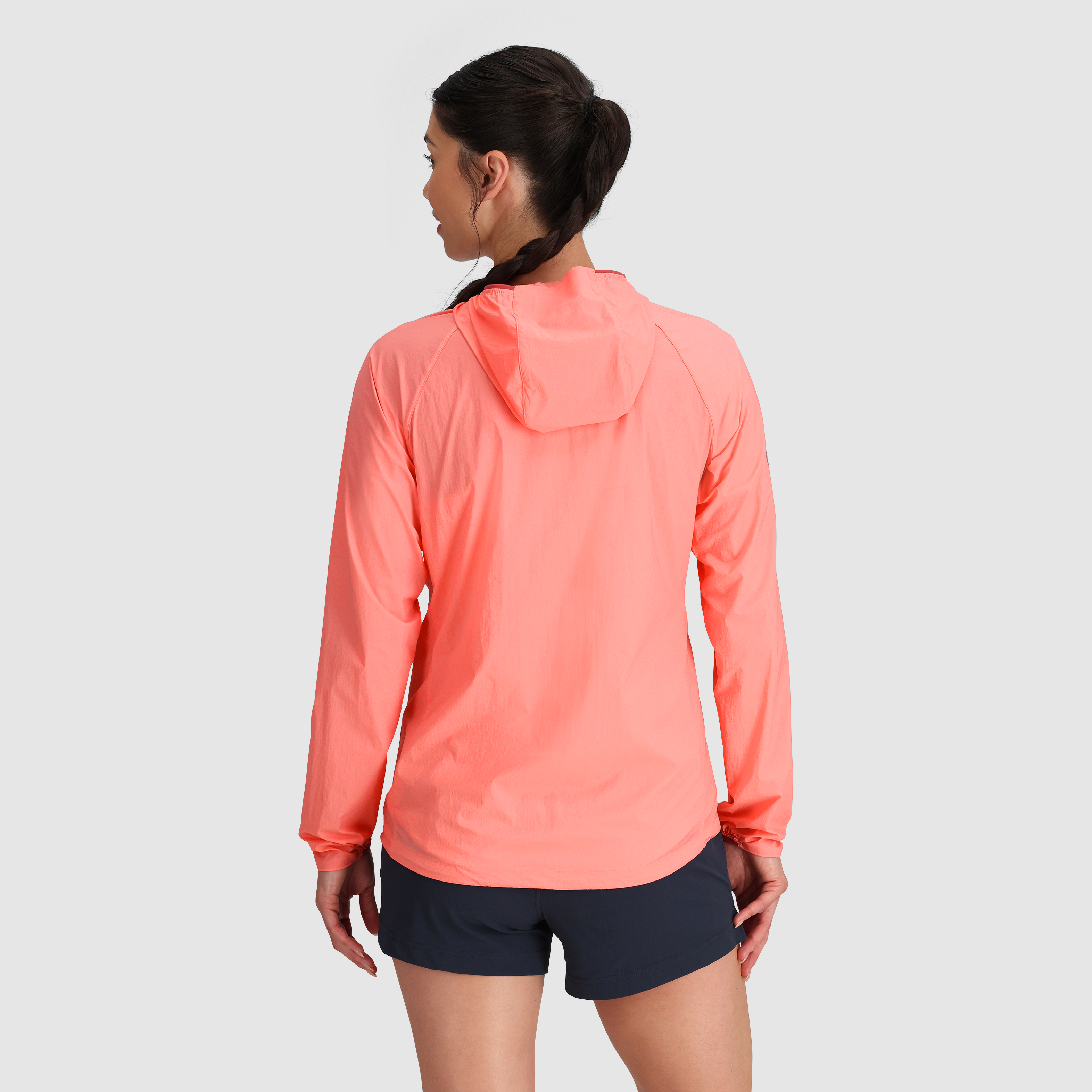 Women's Lightweight Windproof Hoodie with Stretch & Packable Design
