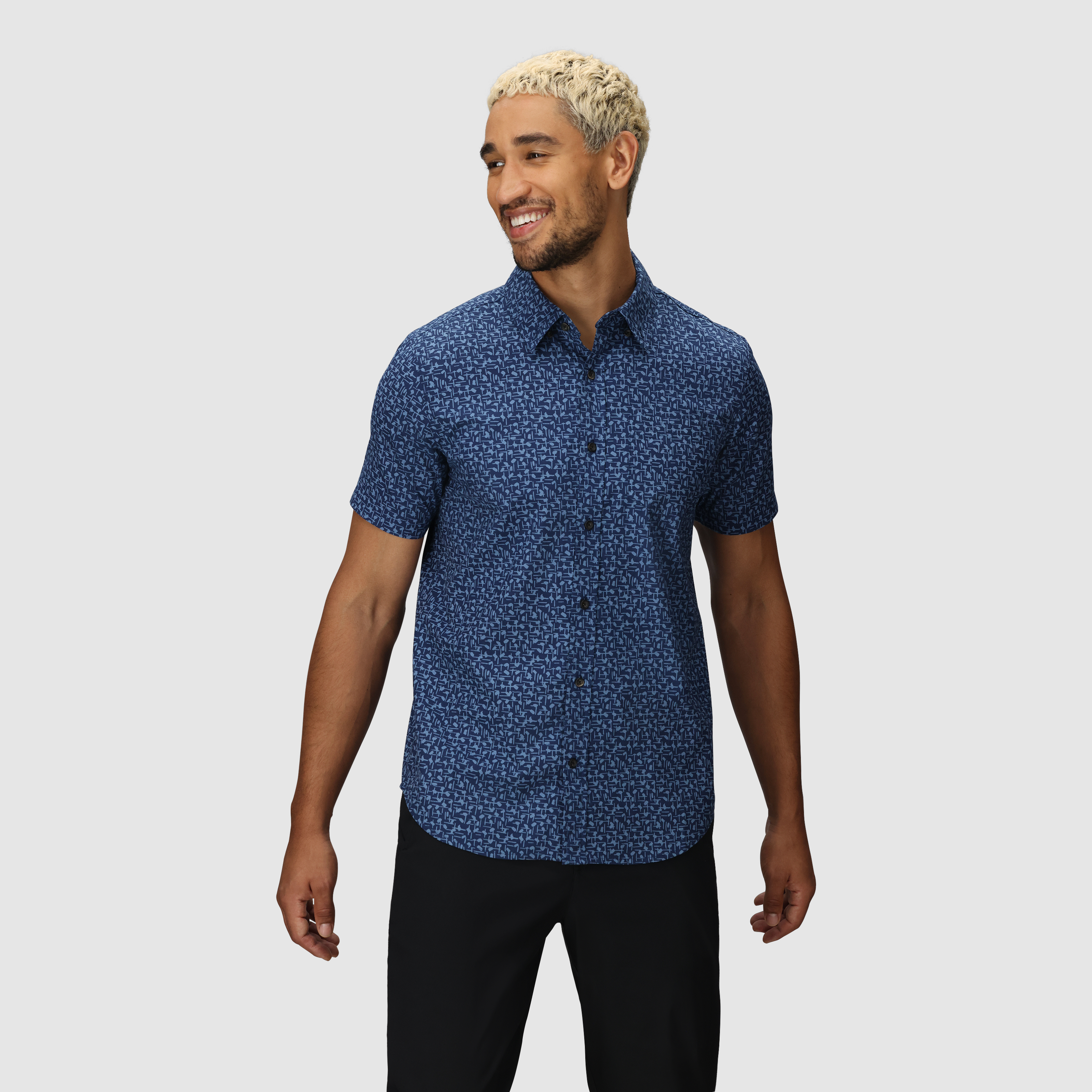 Men's Cotton Blend Short Sleeve Shirt for Climbing & Casual Wear