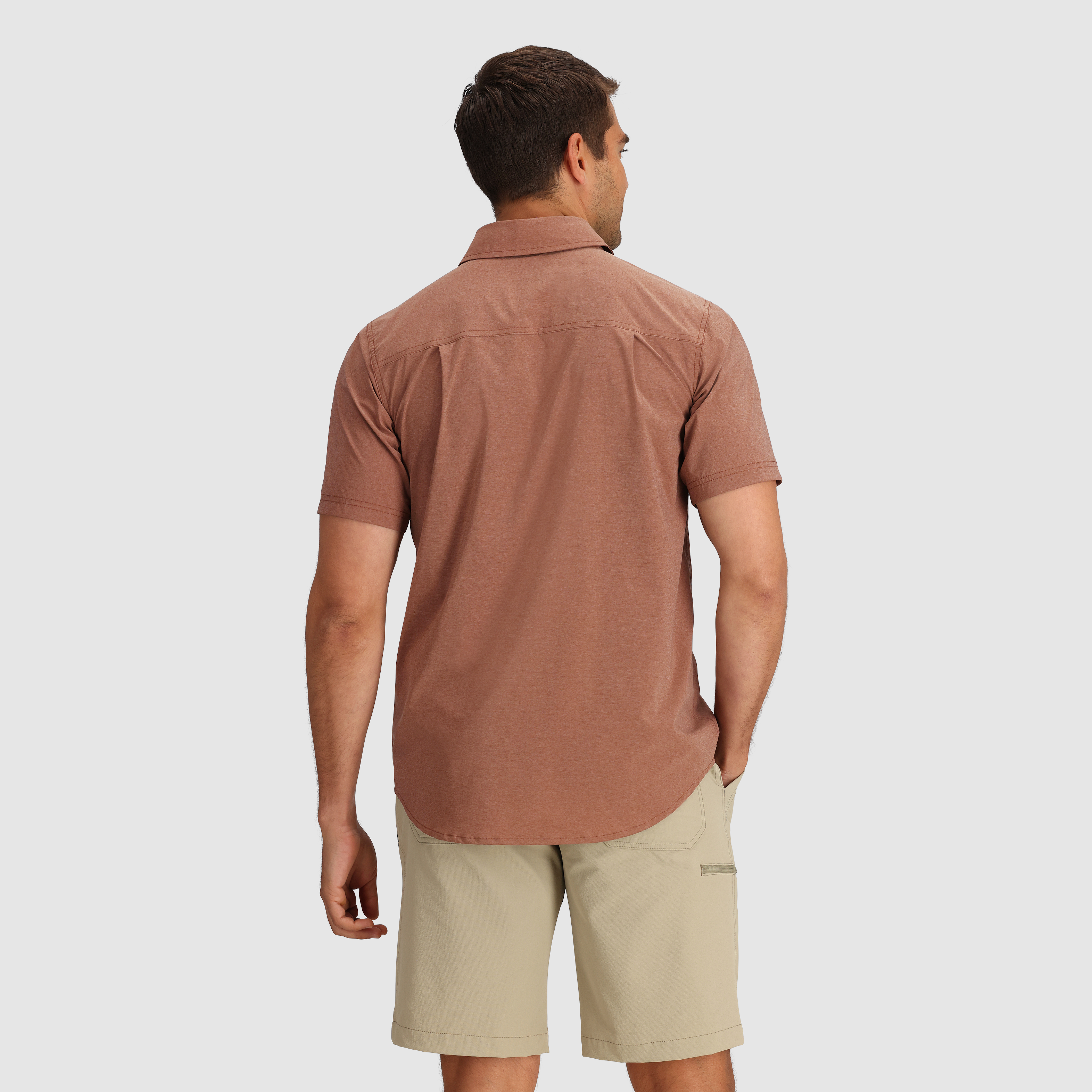 Men's Way Station Travel Shirt with Secret Zip Pocket - UPF 30