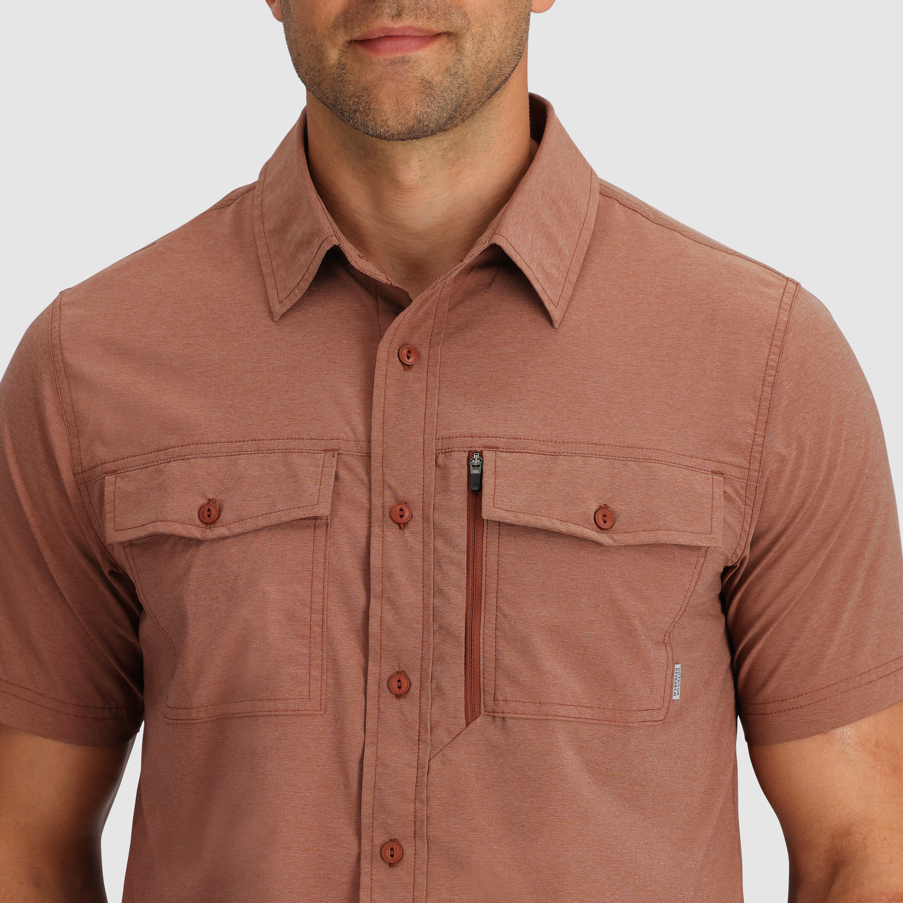 Men's Way Station Travel Shirt with Secret Zip Pocket - UPF 30
