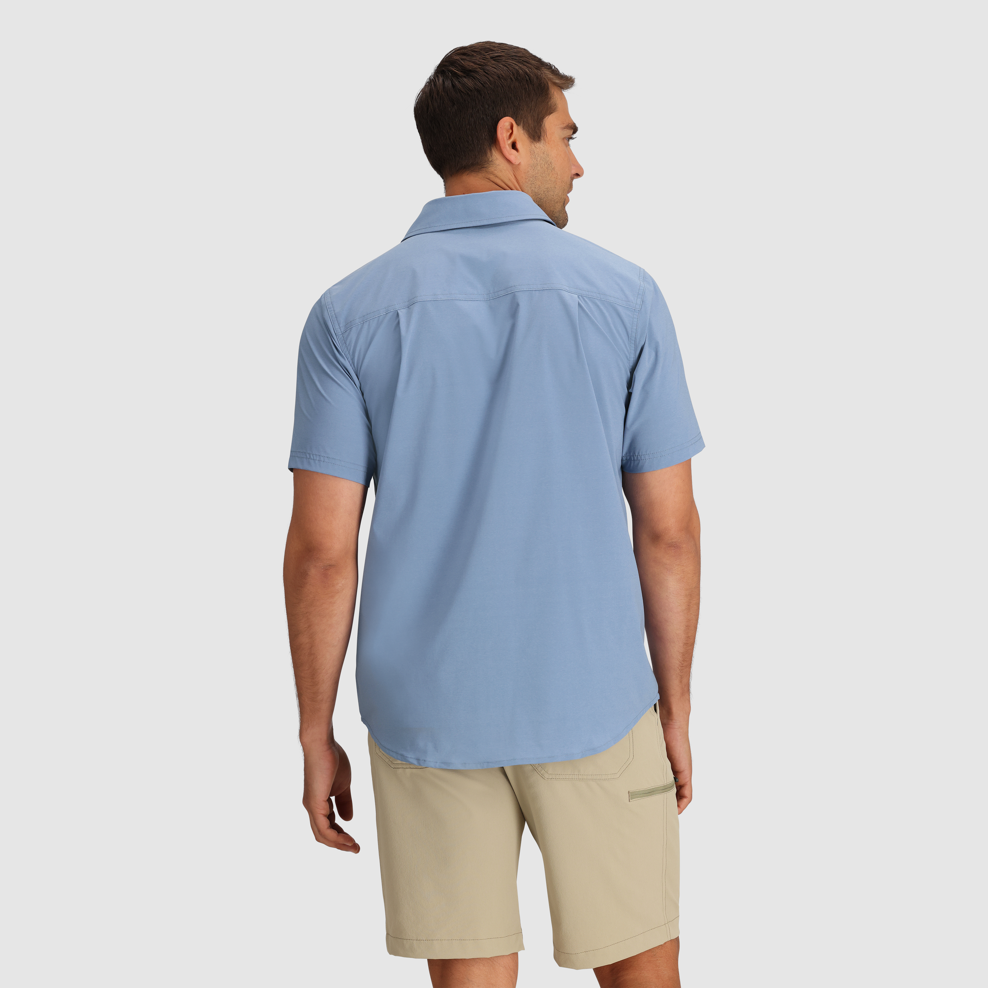Men's Way Station Travel Shirt with Secret Zip Pocket - UPF 30