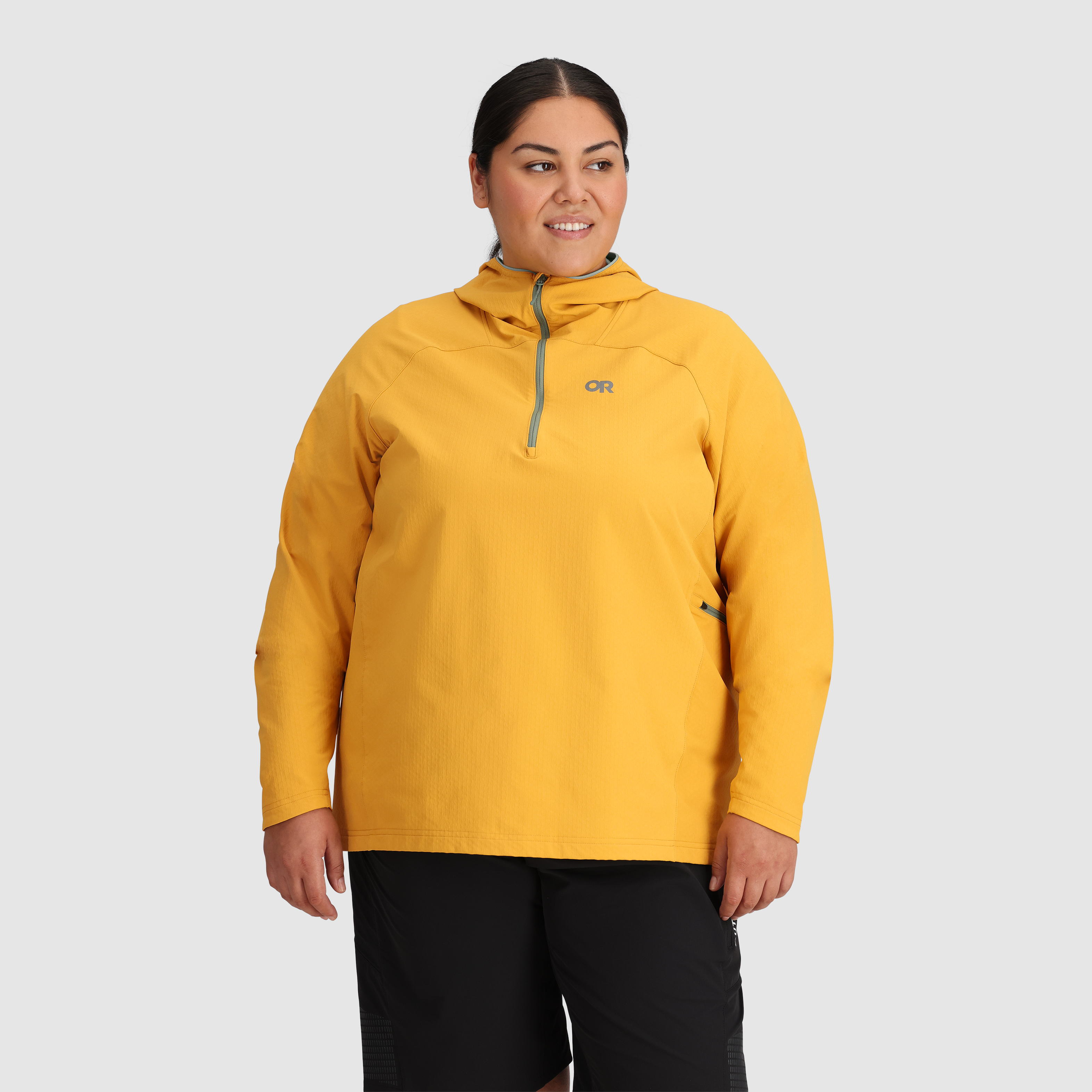 Women's MTB Half Zip Hoodie - Windproof & UPF 50+ for Cycling