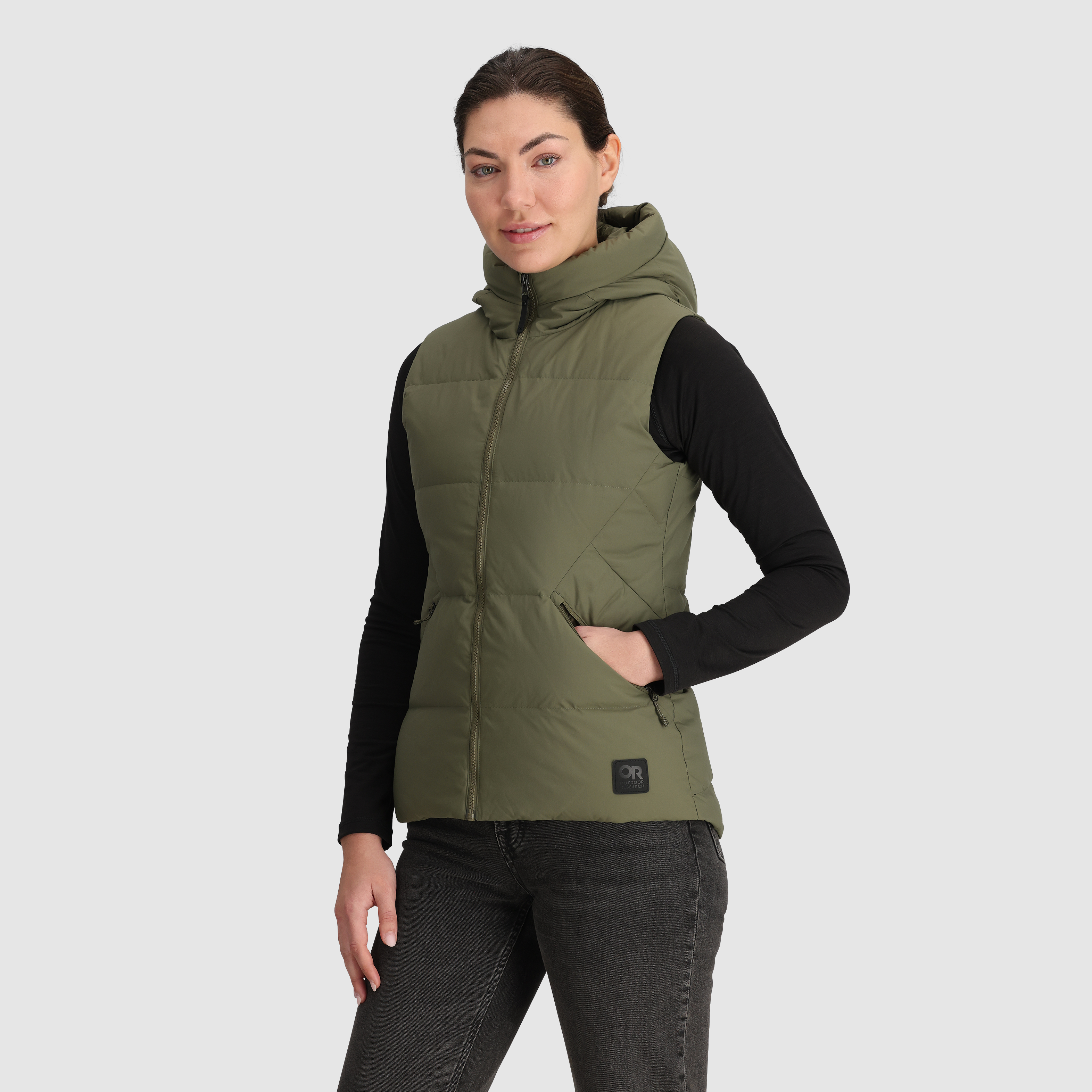 Women's Hooded Down Vest - Recycled Nylon & 700-Fill Power