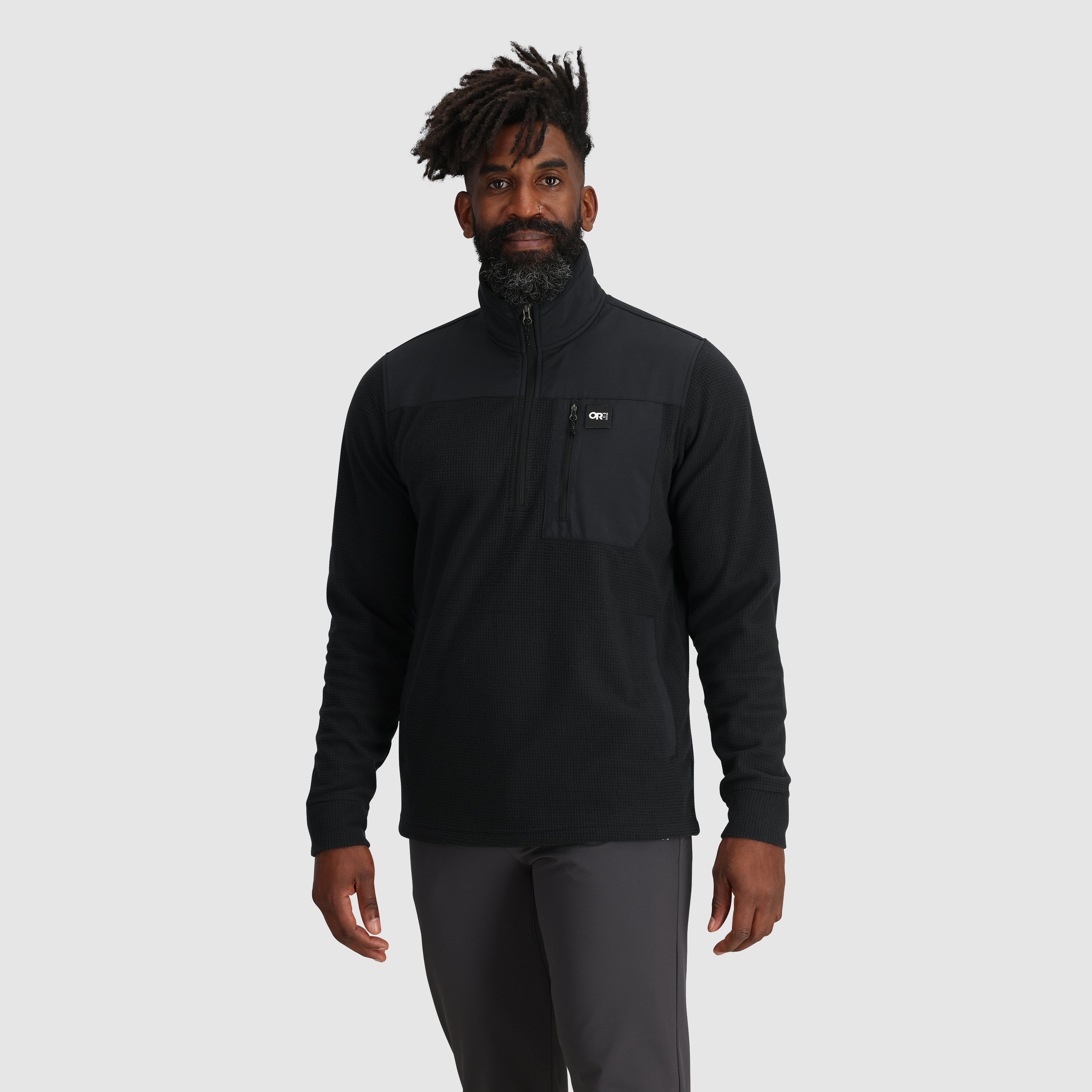 Men's Outdoor Research Fleece Quarter Zip Pullover for Hiking