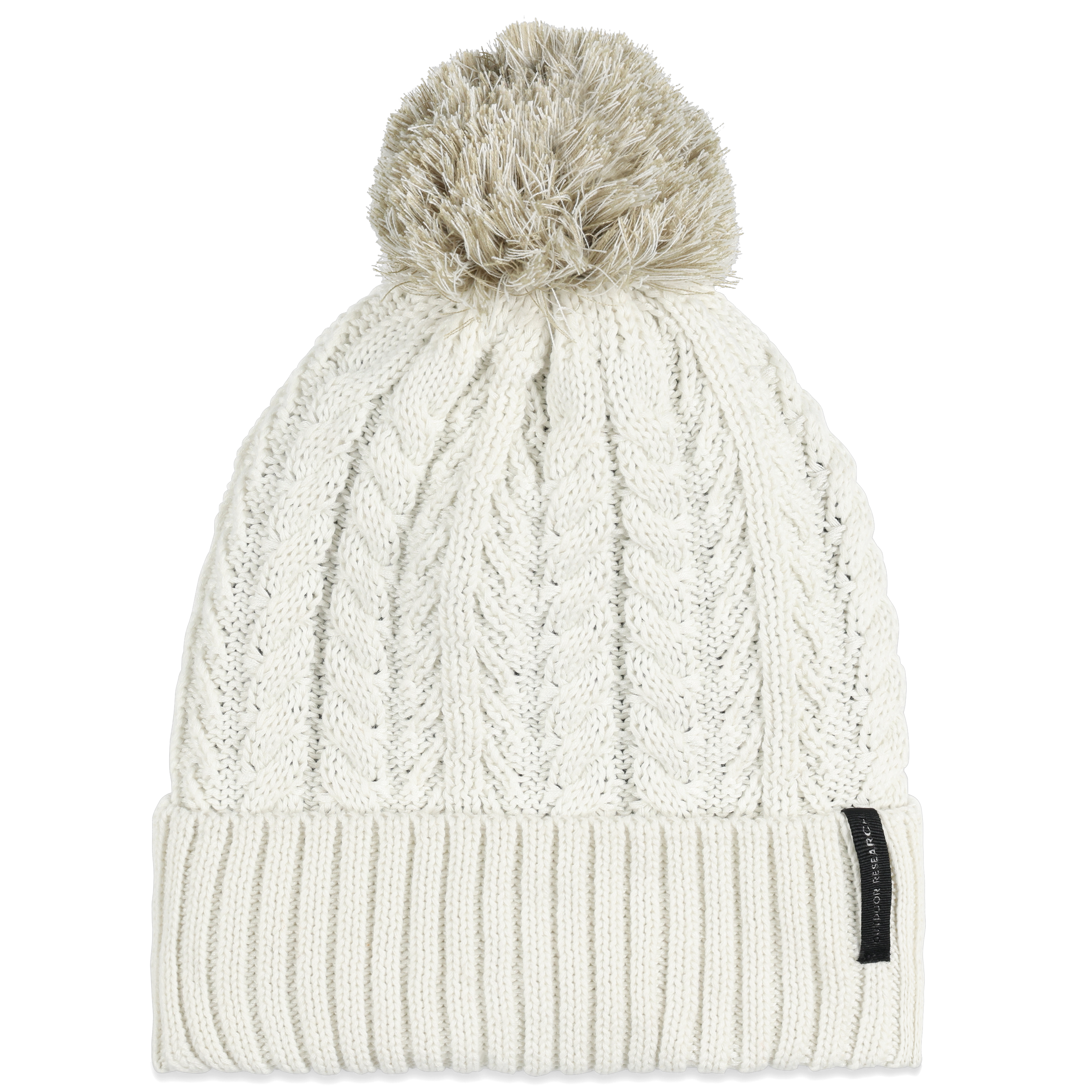 Women's Cable Knit Beanie with Pom - Recycled Polyester Winter Hat