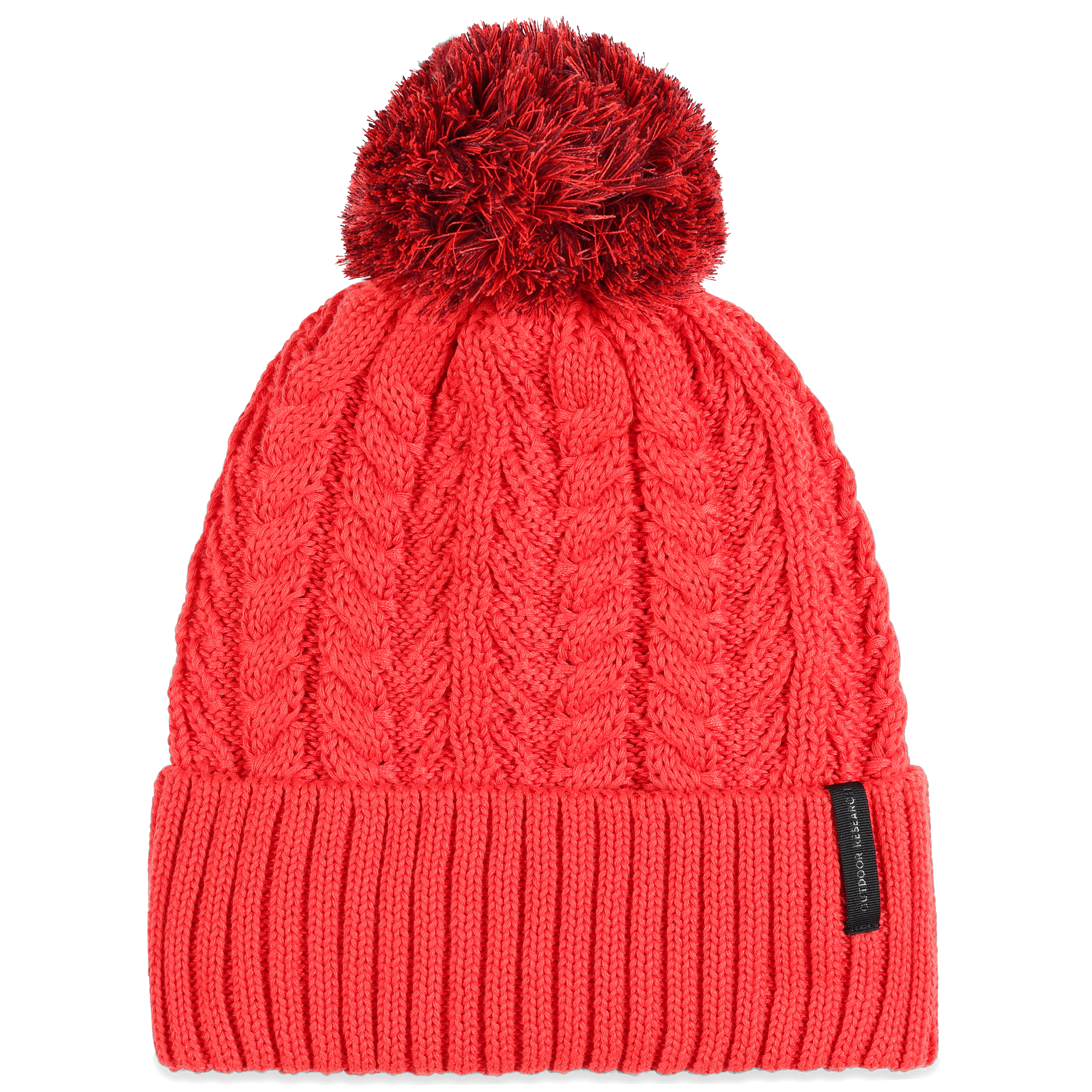 Women's Cable Knit Beanie with Pom - Recycled Polyester Winter Hat