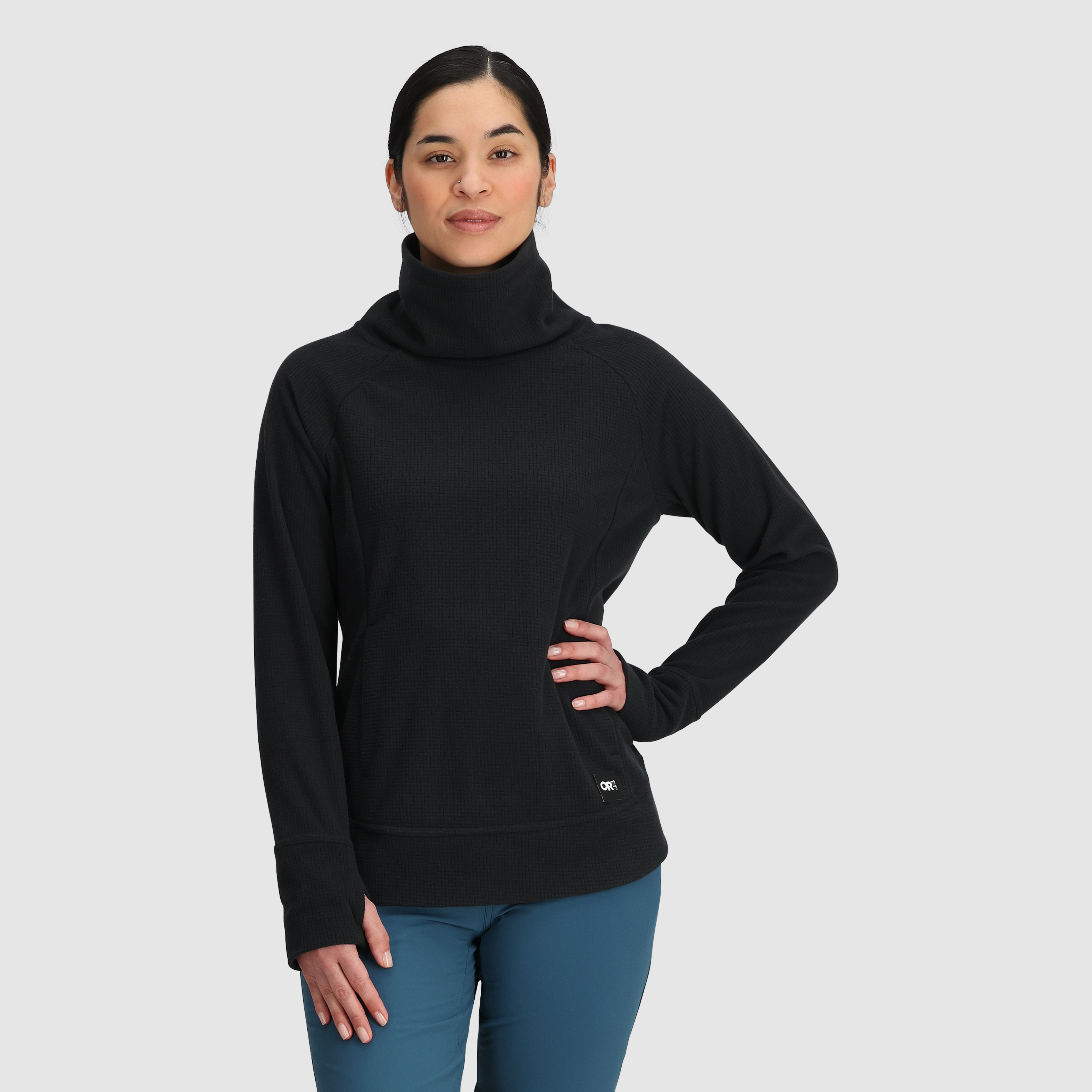 Women's Fleece Cowl Neck Pullover with UPF 30 & ActiveTemp™