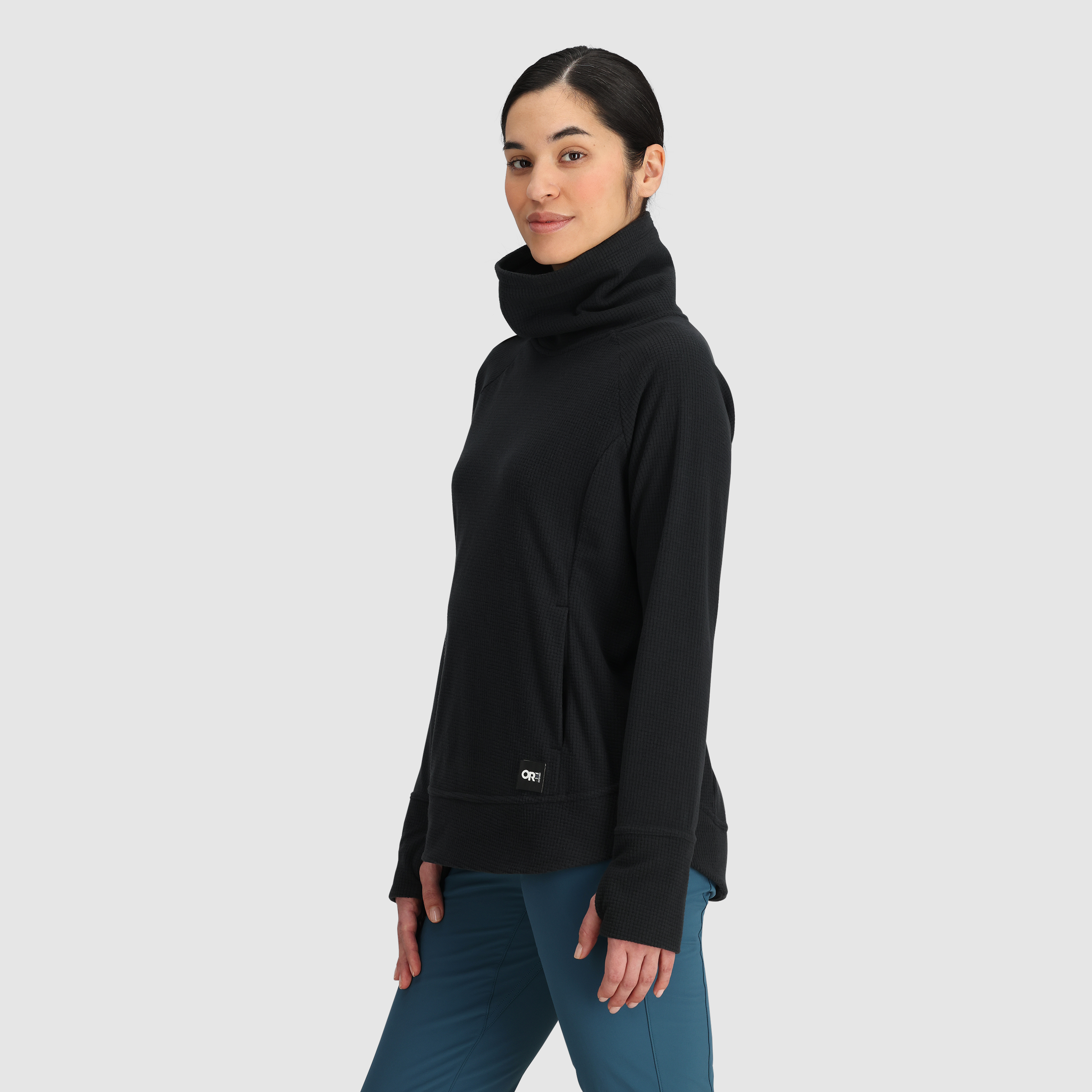Women's Fleece Cowl Neck Pullover with UPF 30 & ActiveTemp™