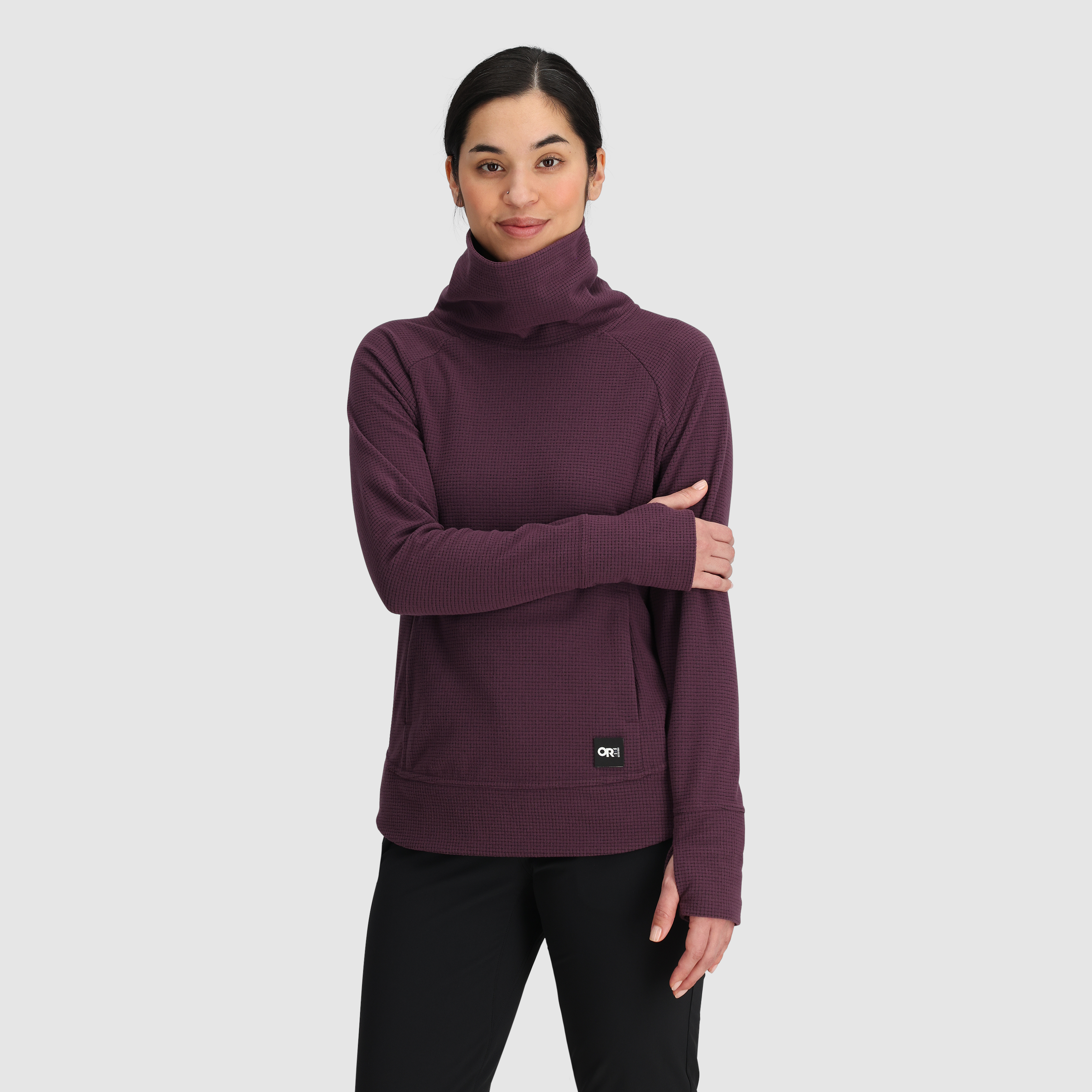 Women's Fleece Cowl Neck Pullover with UPF 30 & ActiveTemp™