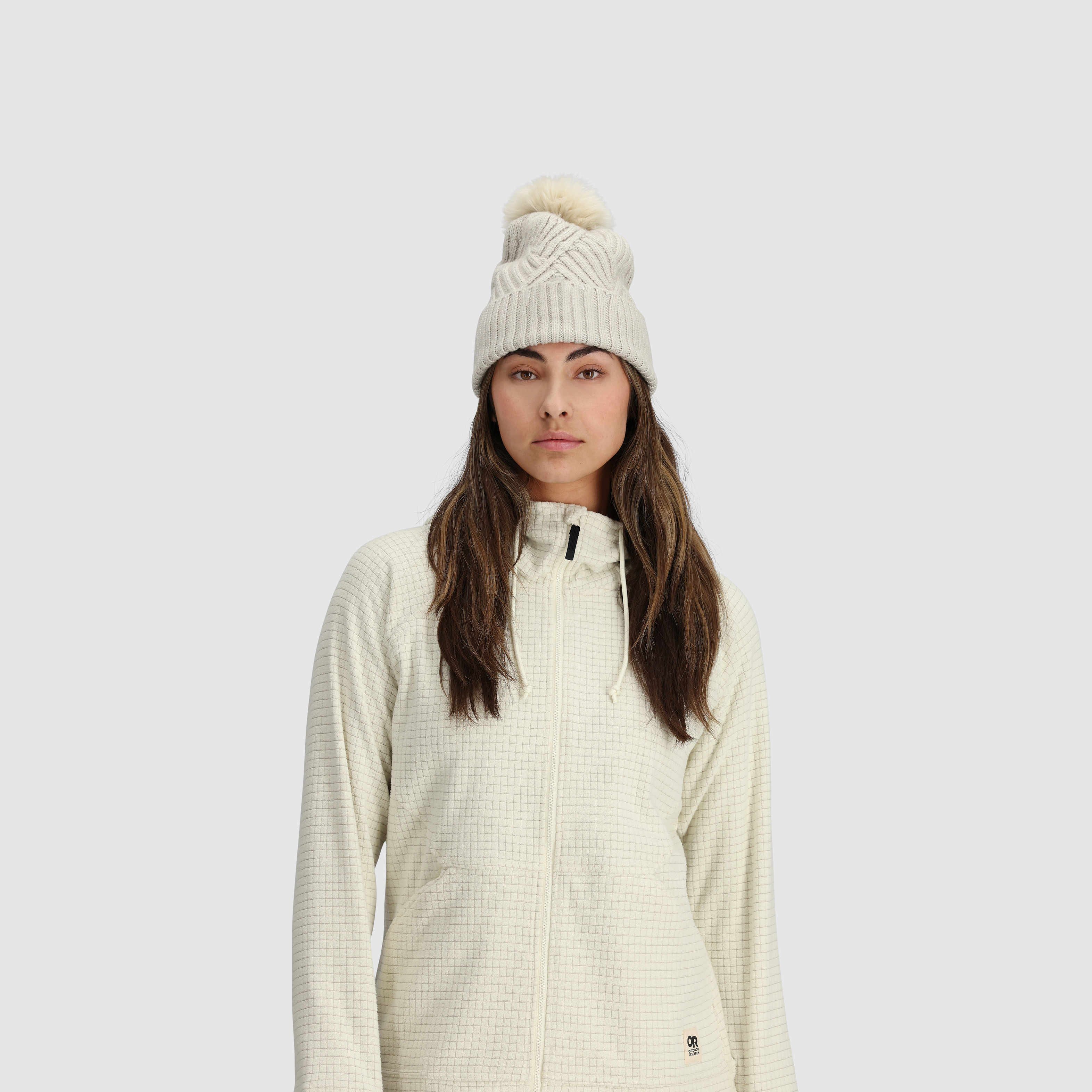 Women's Recycled Seine Beanie with Pom-Pom - Winter Hat