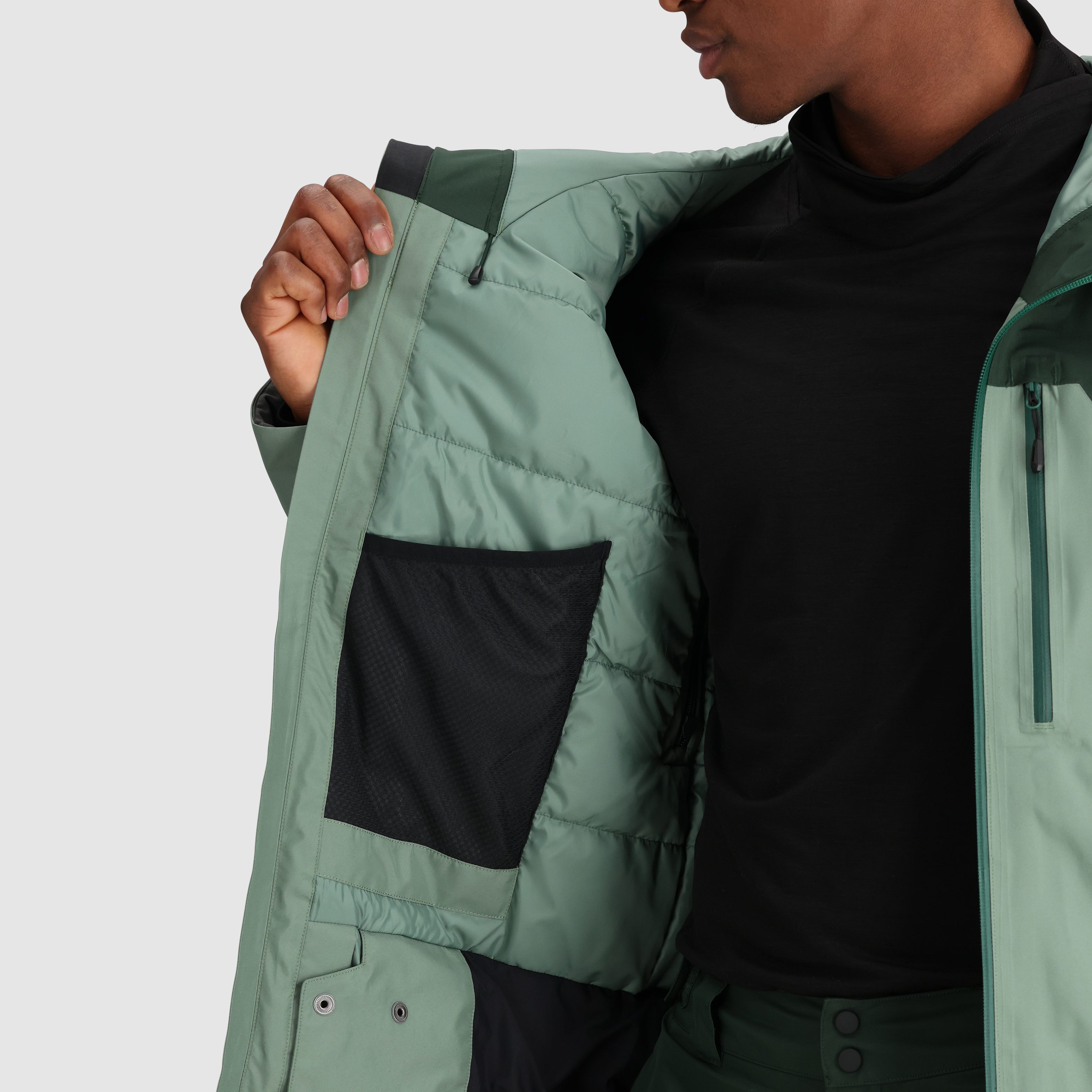Men's Gore-Tex Ski Jacket with Insulation - Tungsten II Cold Weather