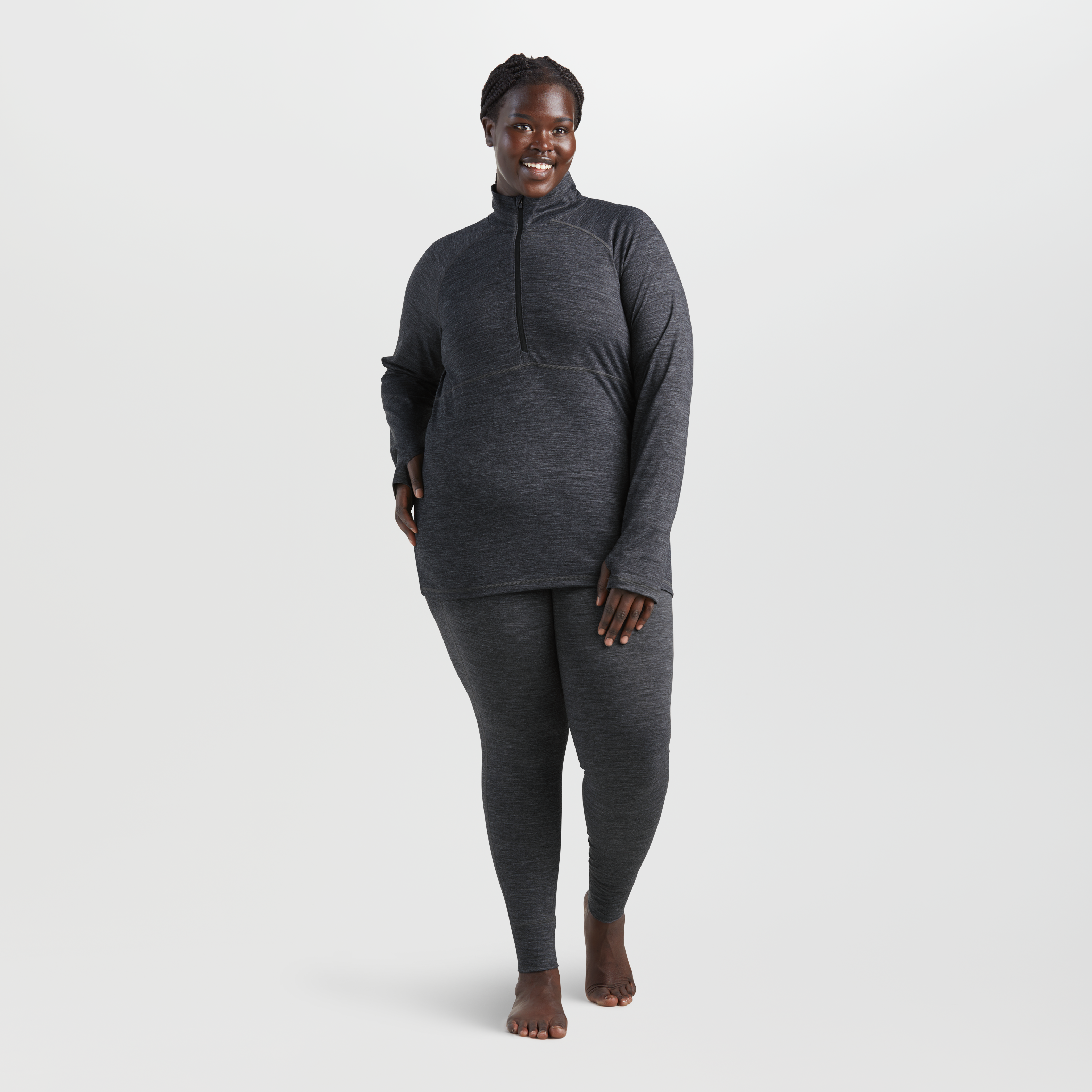 Women's Merino Wool Half Zip Base Layer - Alpine Onset 150