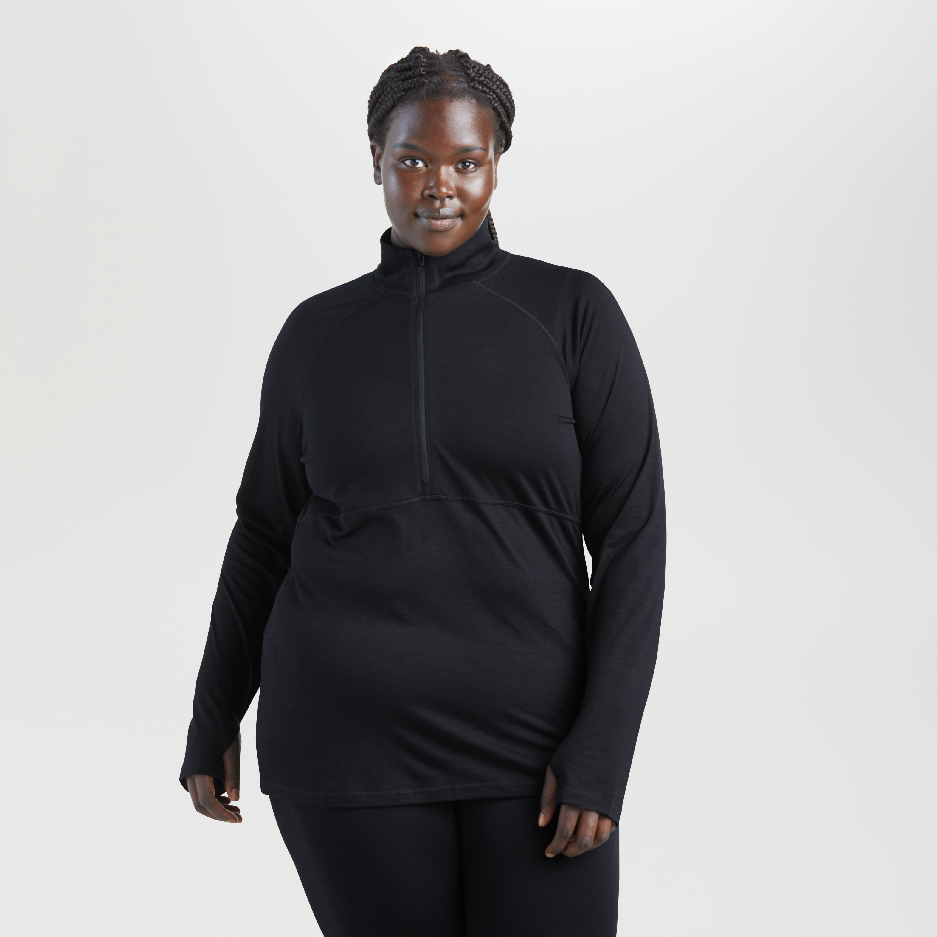 Women's Merino Wool Half Zip Base Layer - Alpine Onset 150