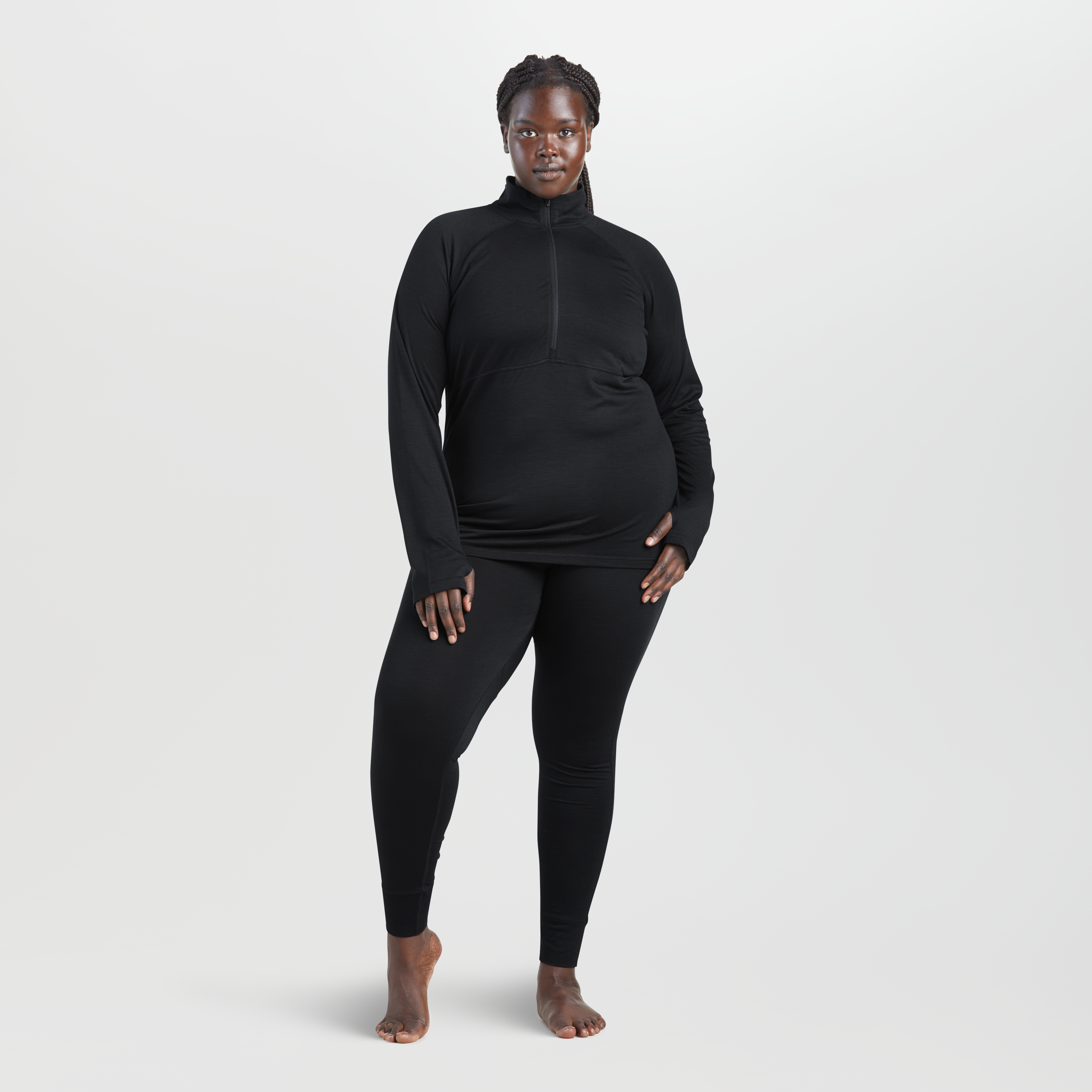 Women's Merino Wool Half Zip Base Layer - Alpine Onset 150
