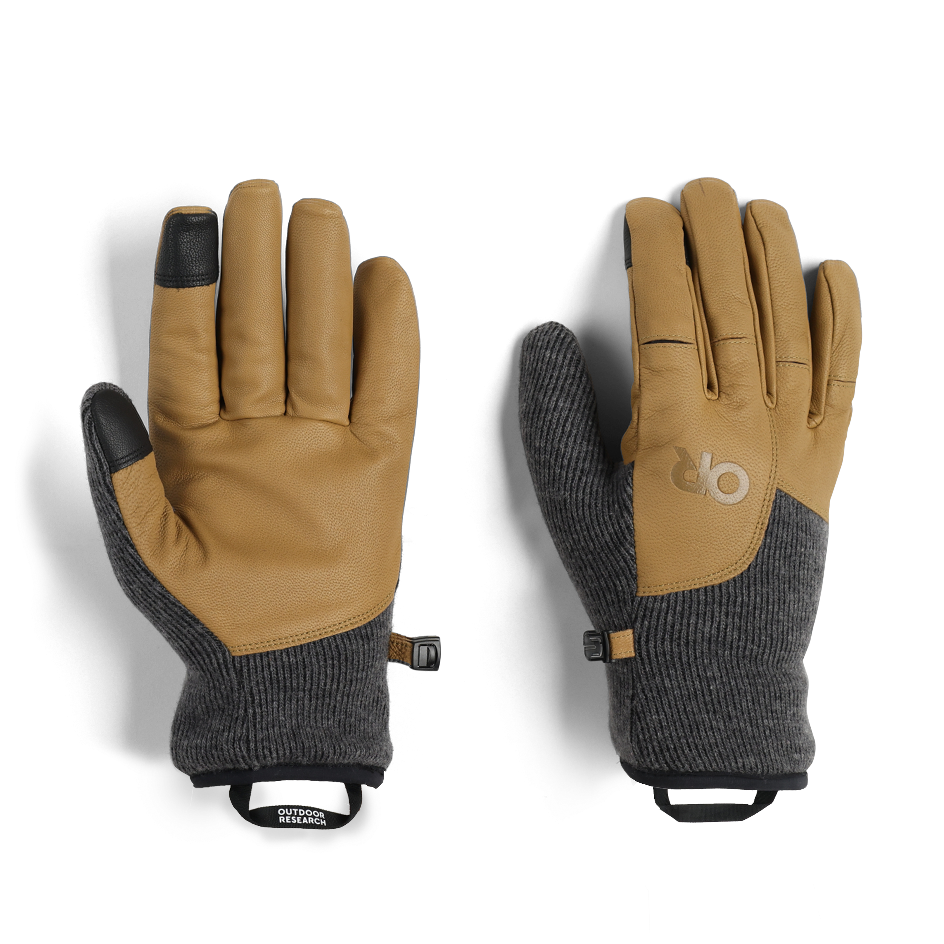 Men's Leather Driving Gloves with Touchscreen & Fleece Lining