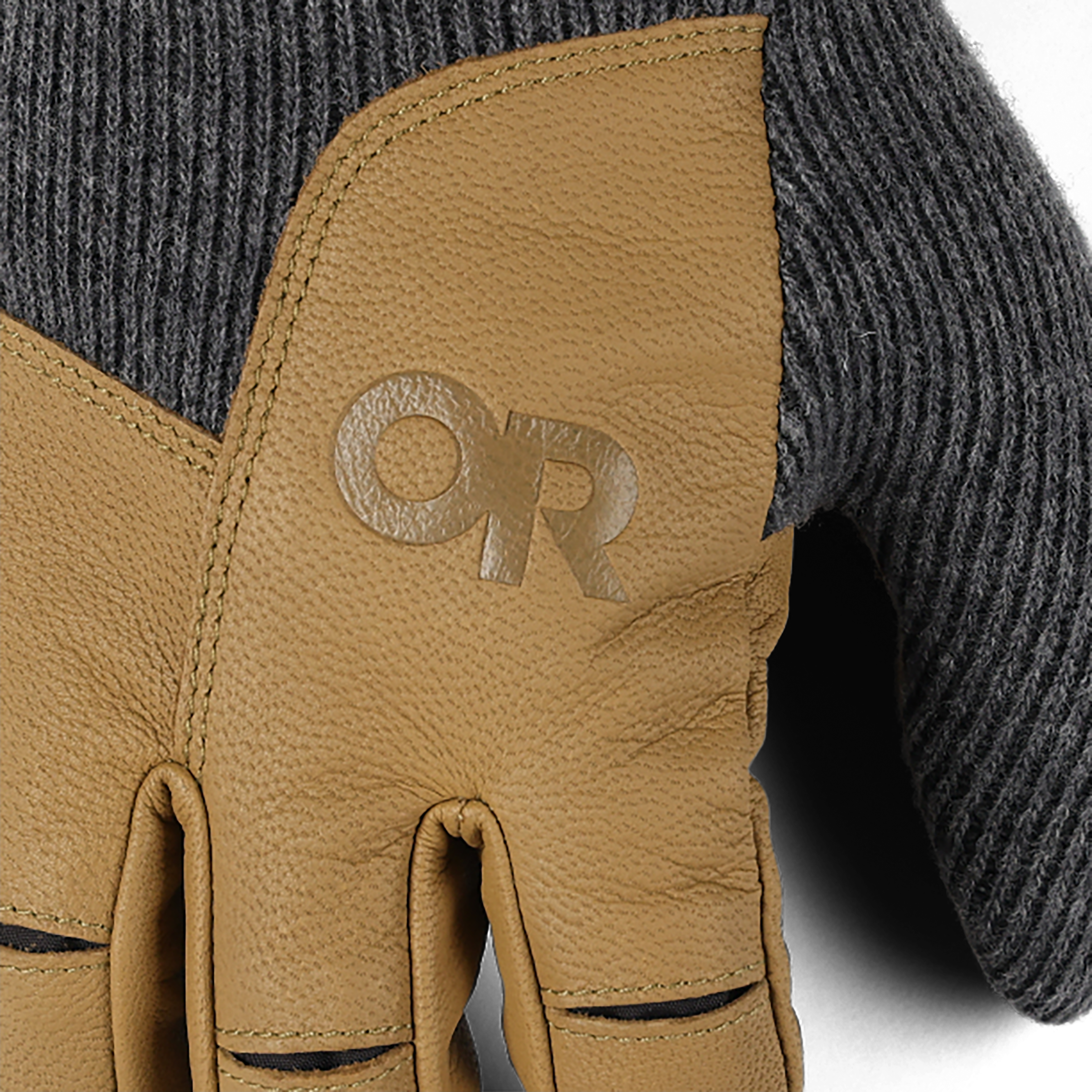 Men's Leather Driving Gloves with Touchscreen & Fleece Lining