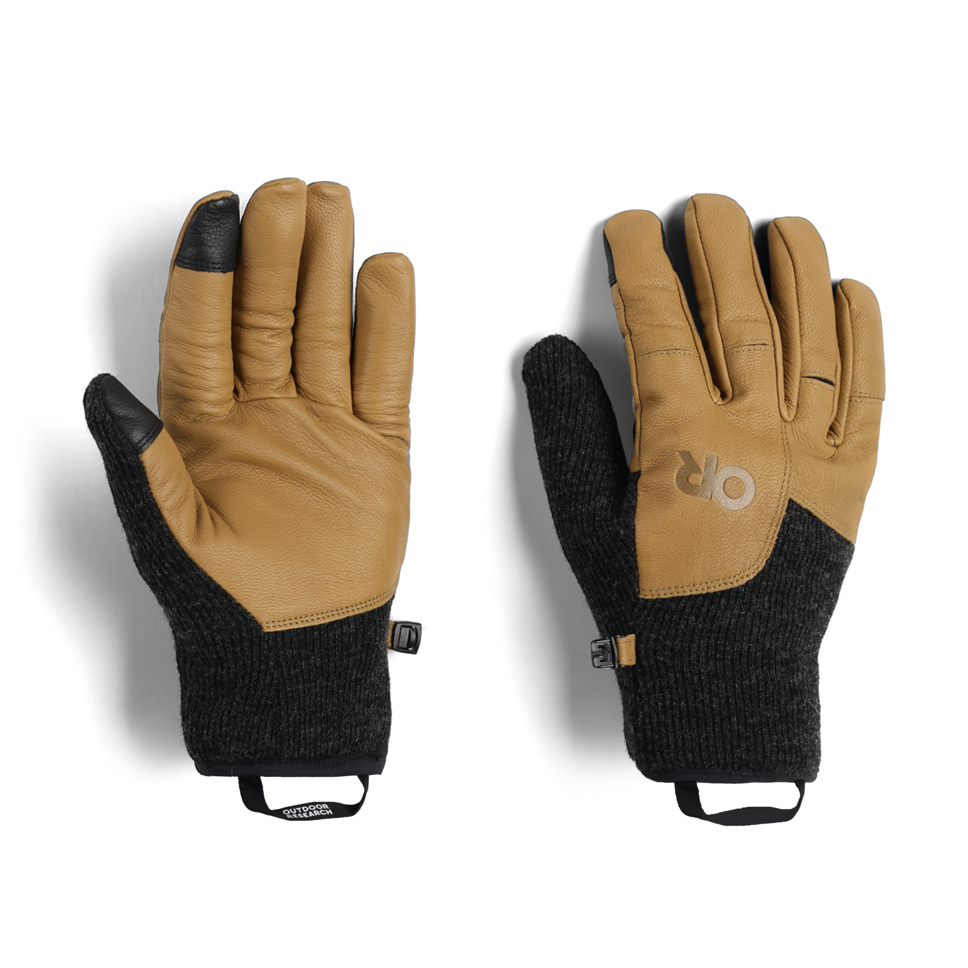 Men's Leather Driving Gloves with Touchscreen & Fleece Lining