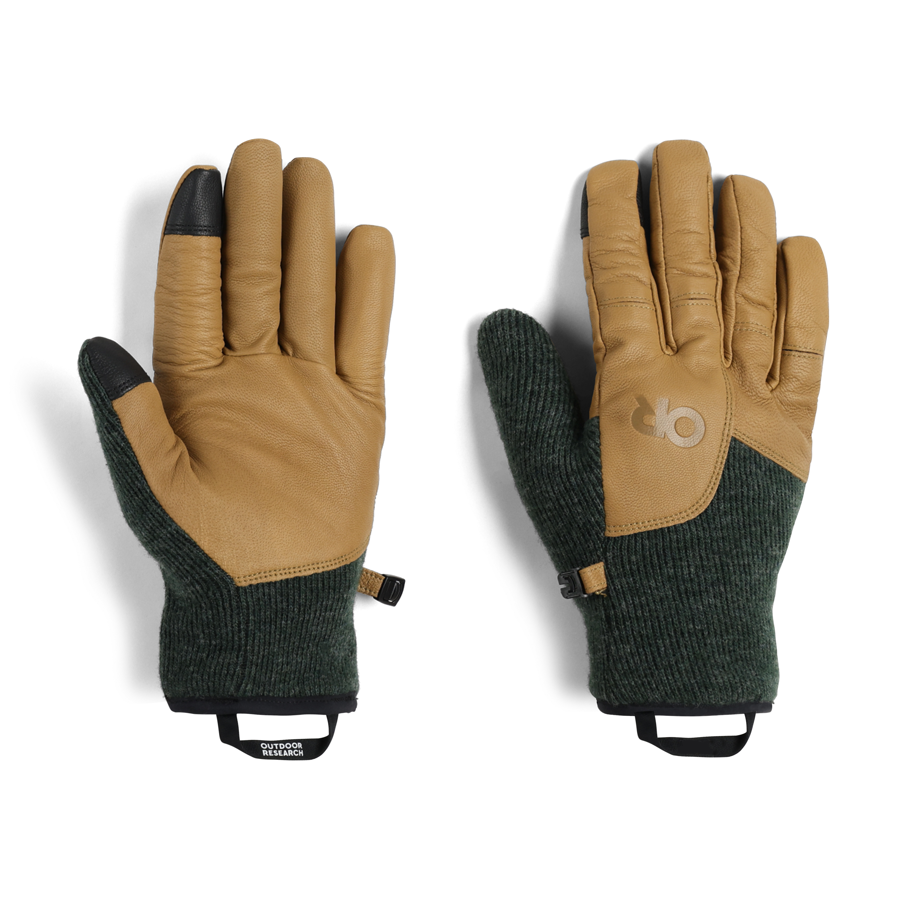 Men's Leather Driving Gloves with Touchscreen & Fleece Lining