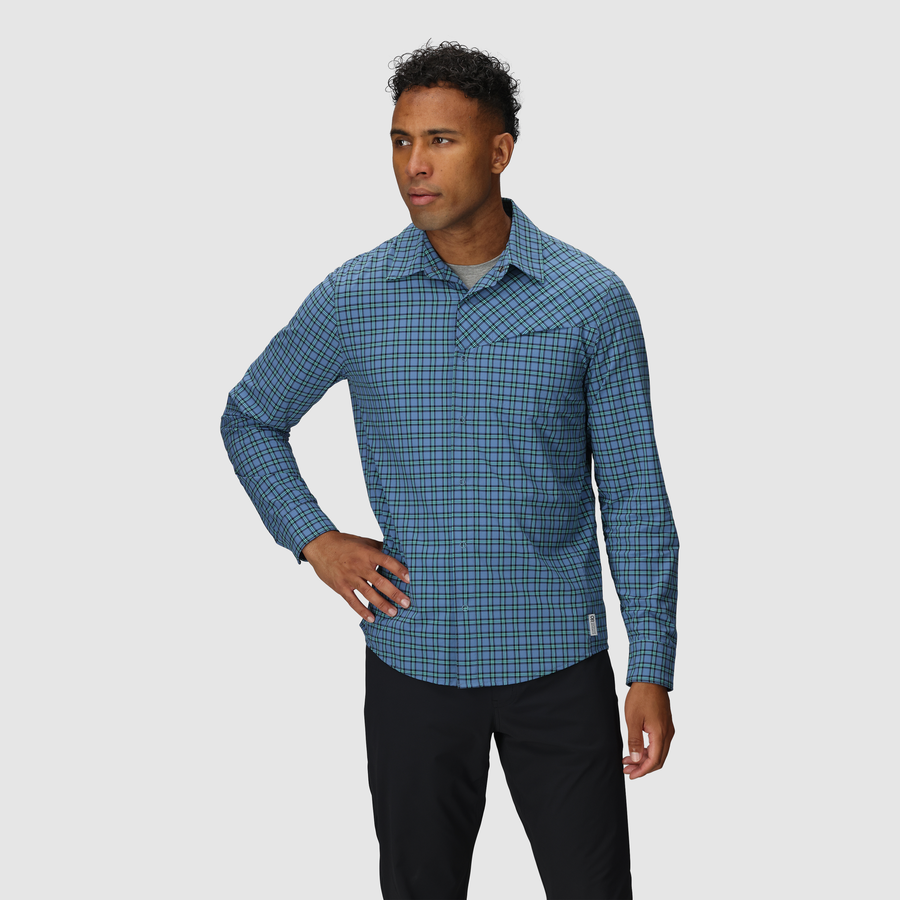 Men's UPF 30 Long Sleeve Sun Shirt for Hiking & Climbing