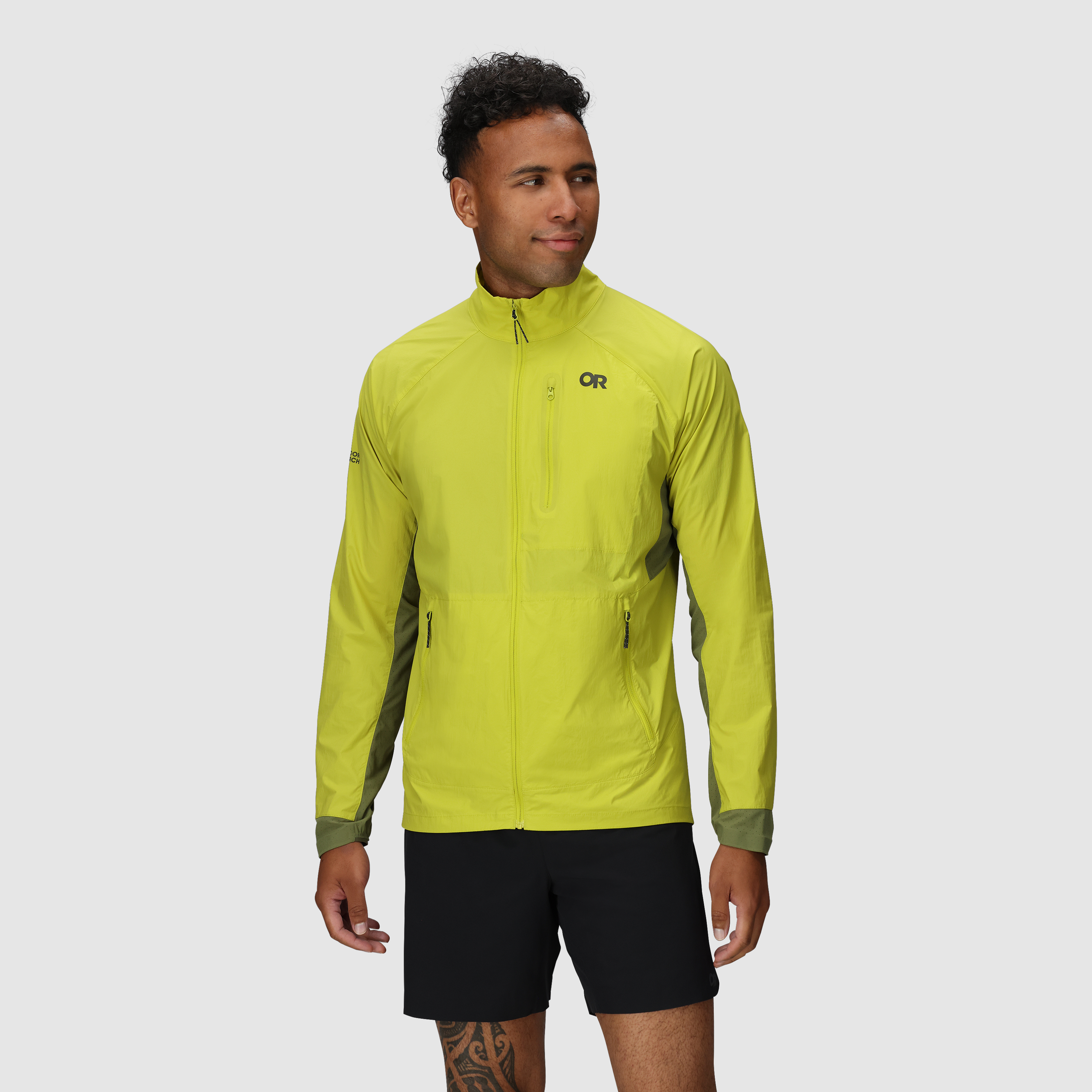 Men's Deviator Windproof Running Jacket with Breathable Back