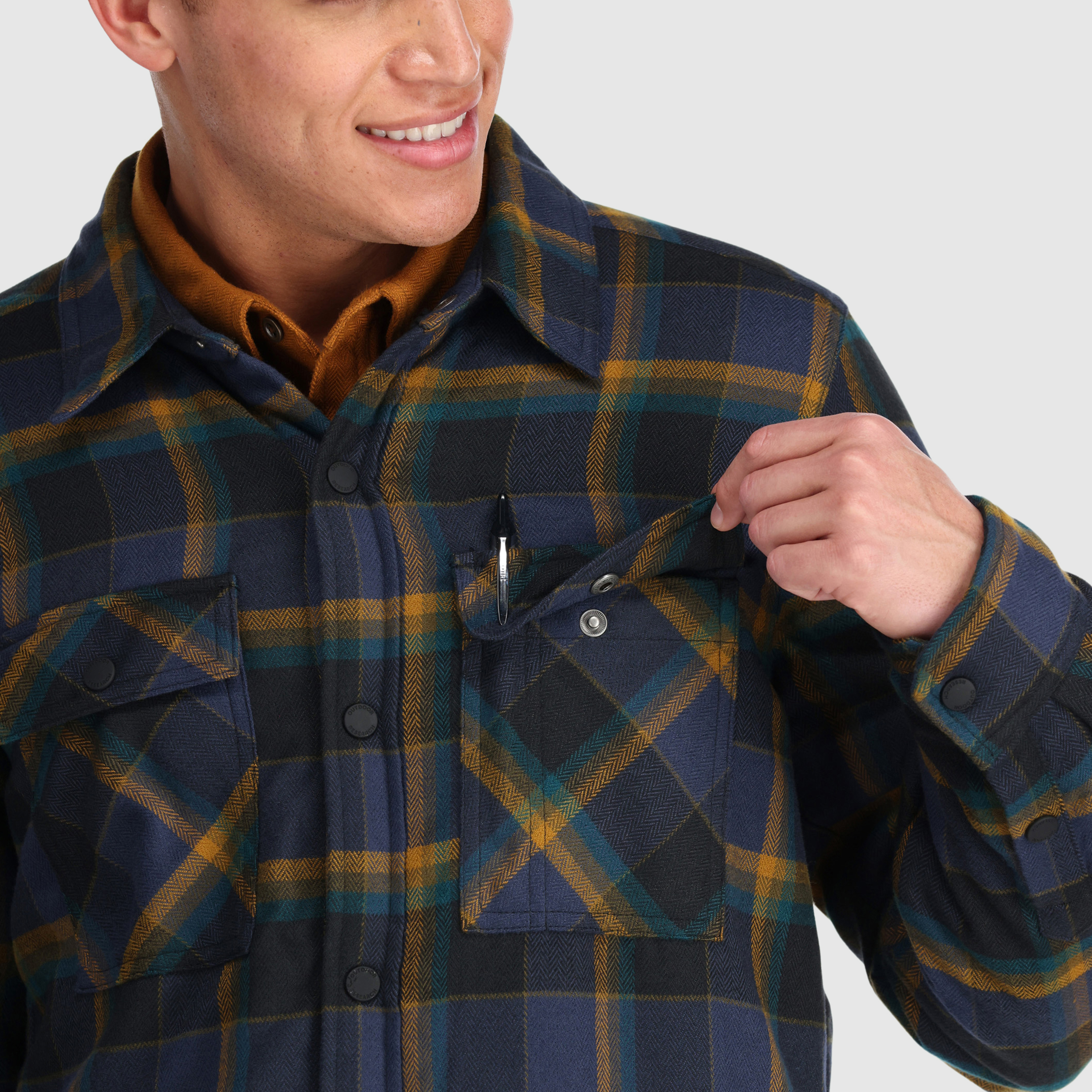 Men's Feedback Sherpa-Lined Flannel Shirt Jacket
