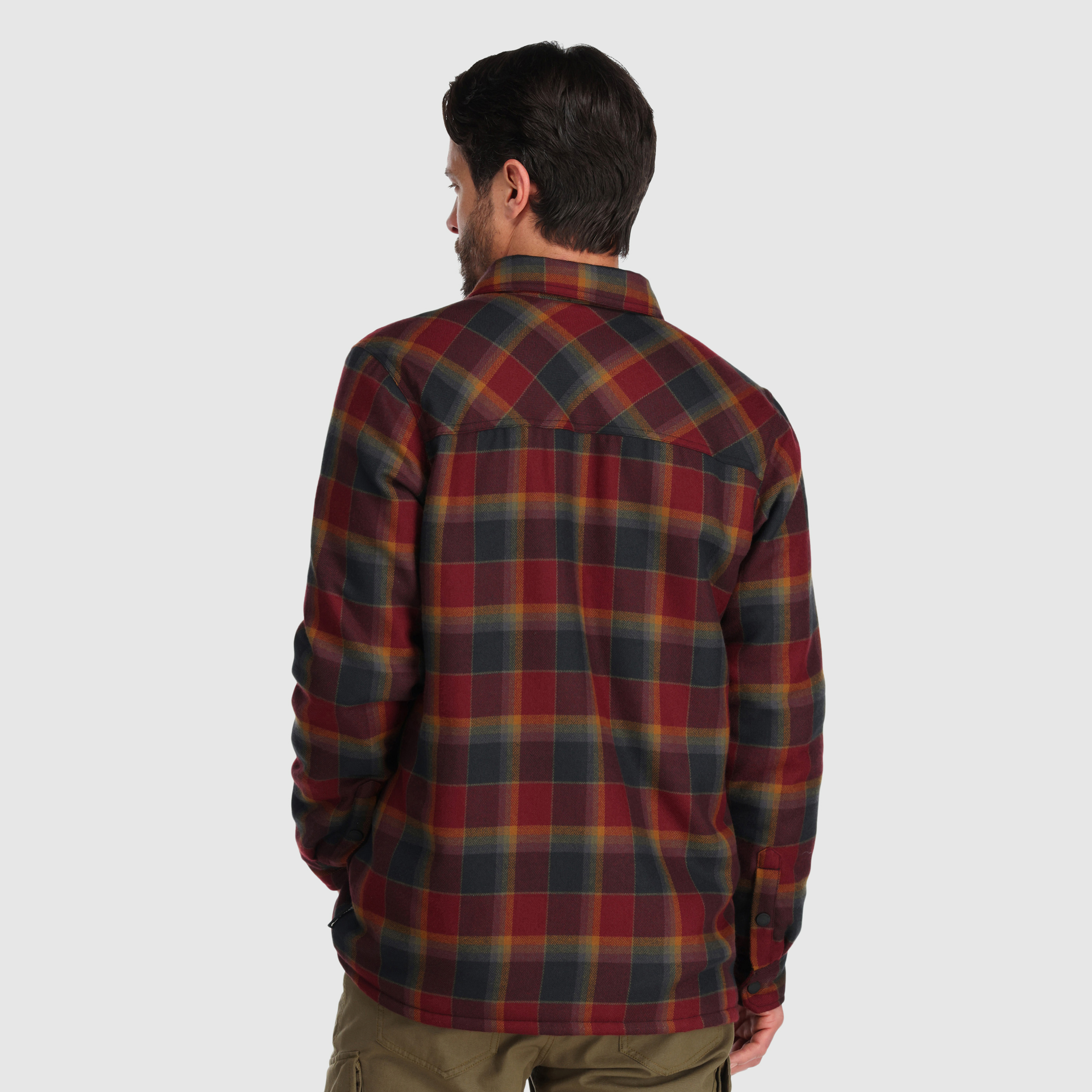 Men's Feedback Sherpa-Lined Flannel Shirt Jacket