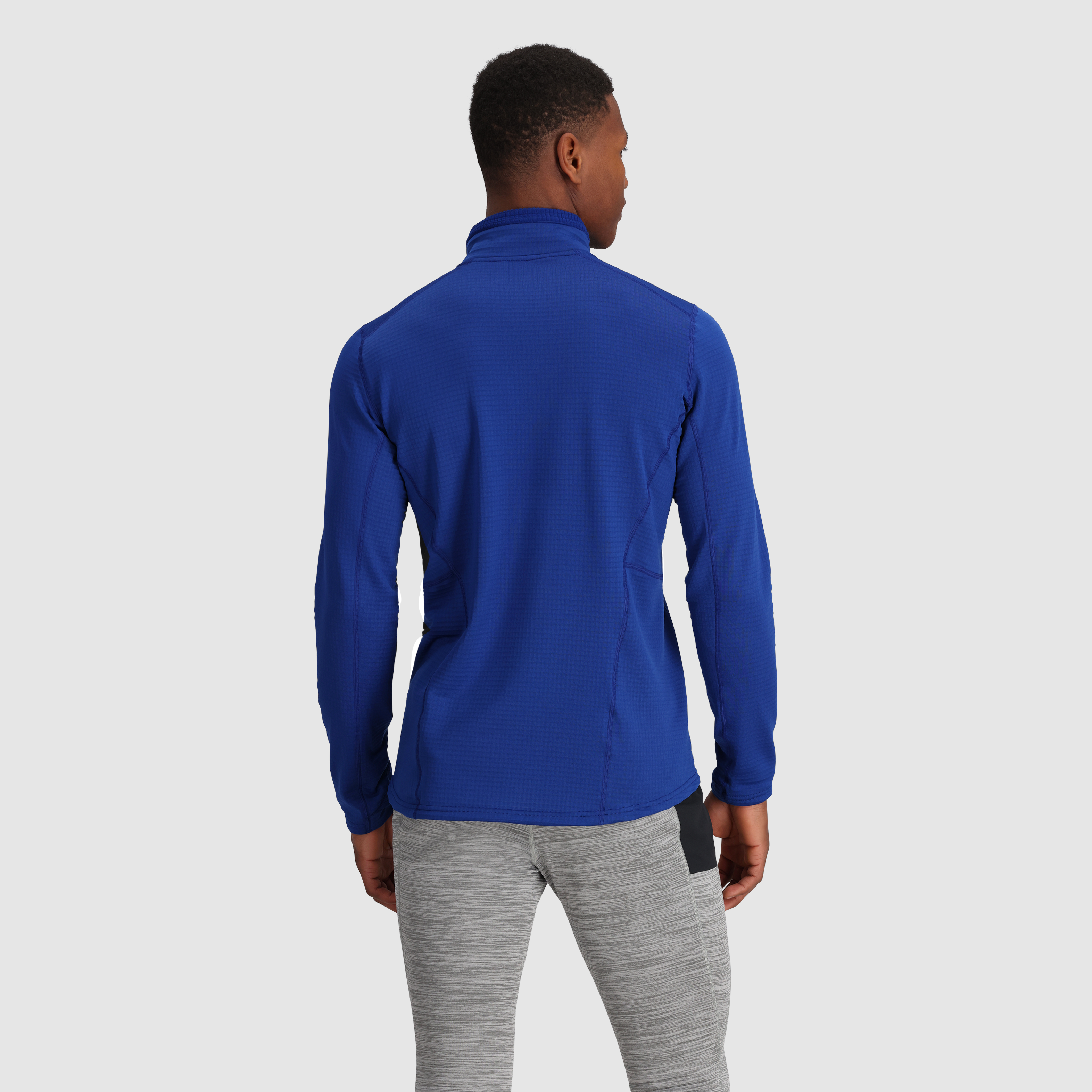 Men's Vigor Grid Fleece Half Zip Jacket for Hiking & Outdoor