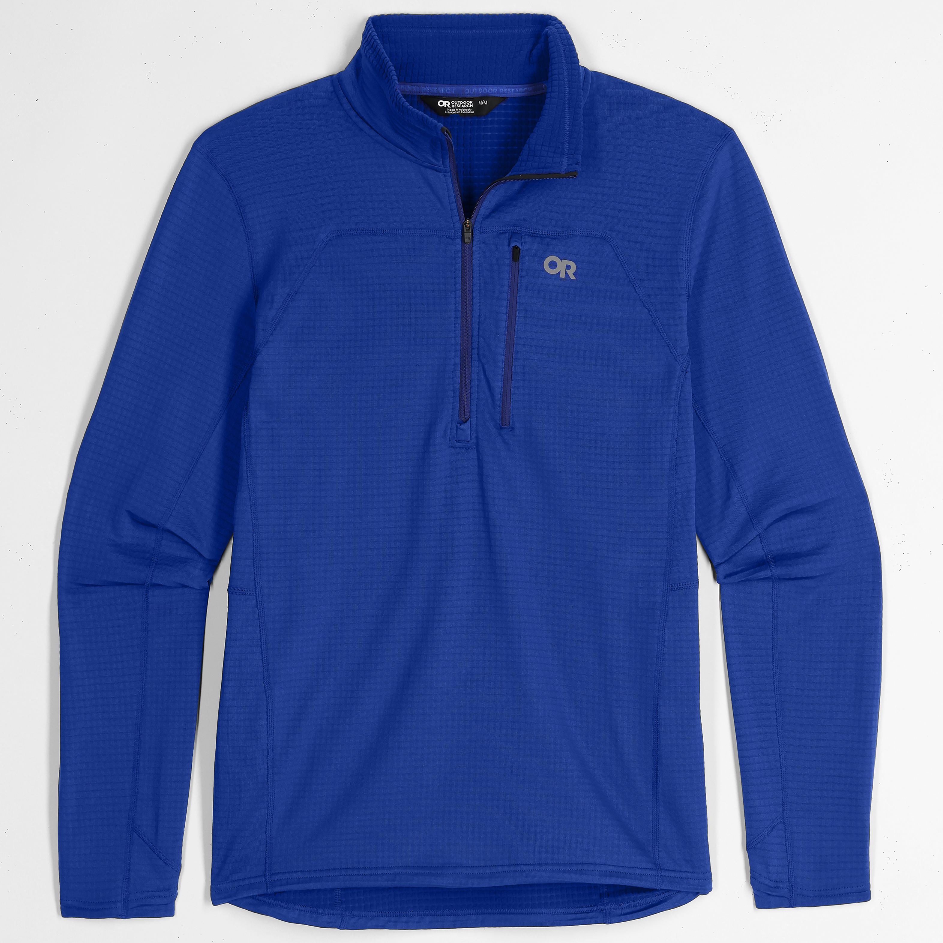 Men's Vigor Grid Fleece Half Zip Jacket for Hiking & Outdoor
