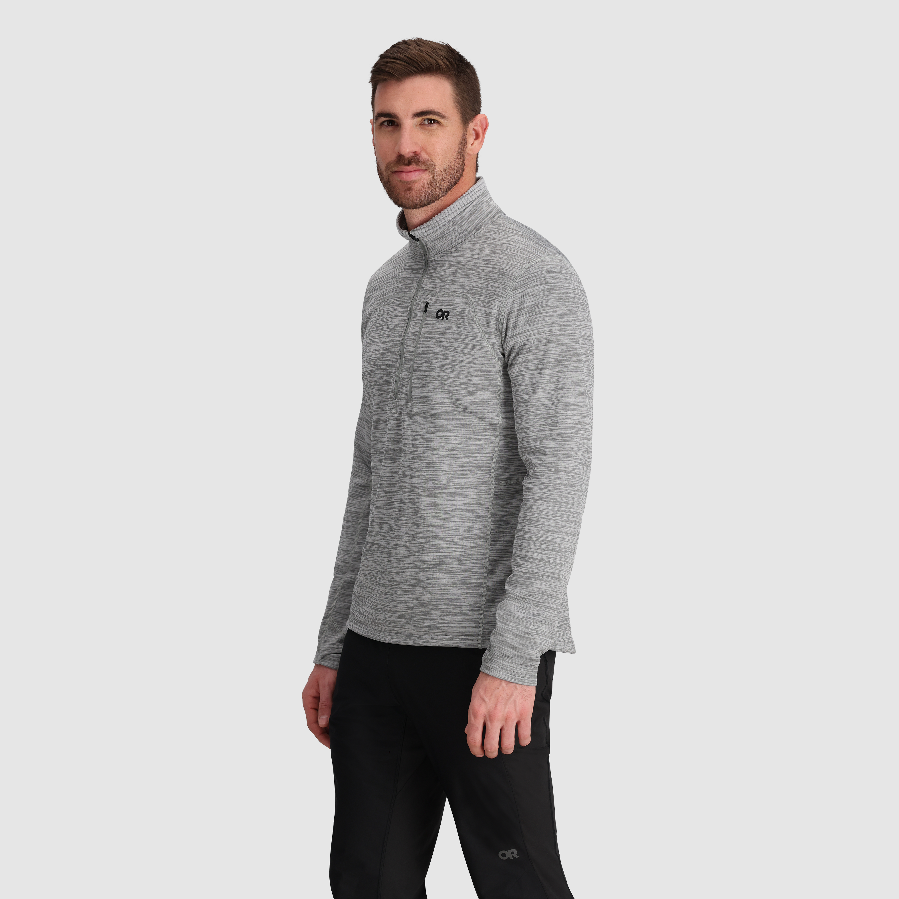 Men's Vigor Grid Fleece Half Zip Jacket for Hiking & Outdoor
