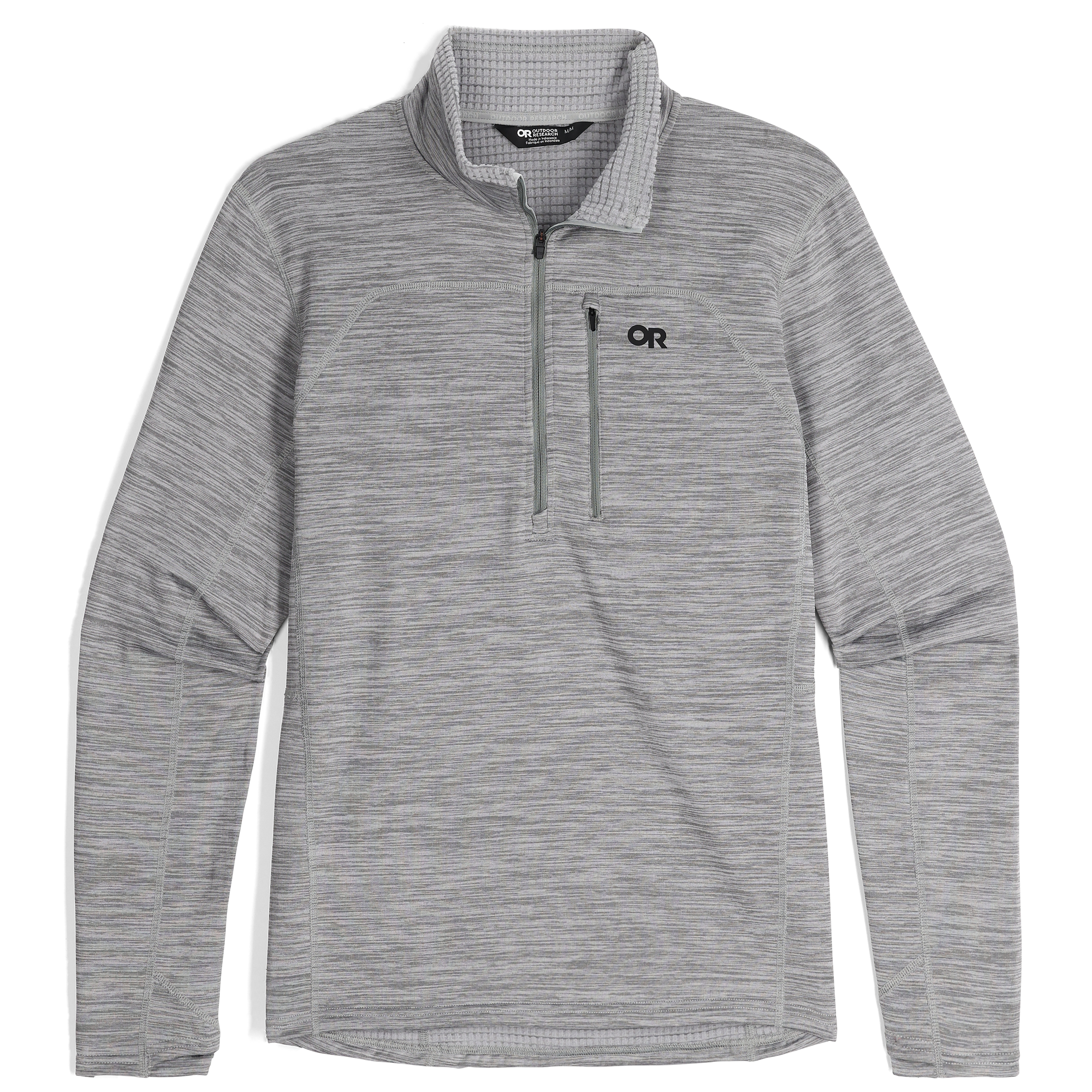 Men's Vigor Grid Fleece Half Zip Jacket for Hiking & Outdoor