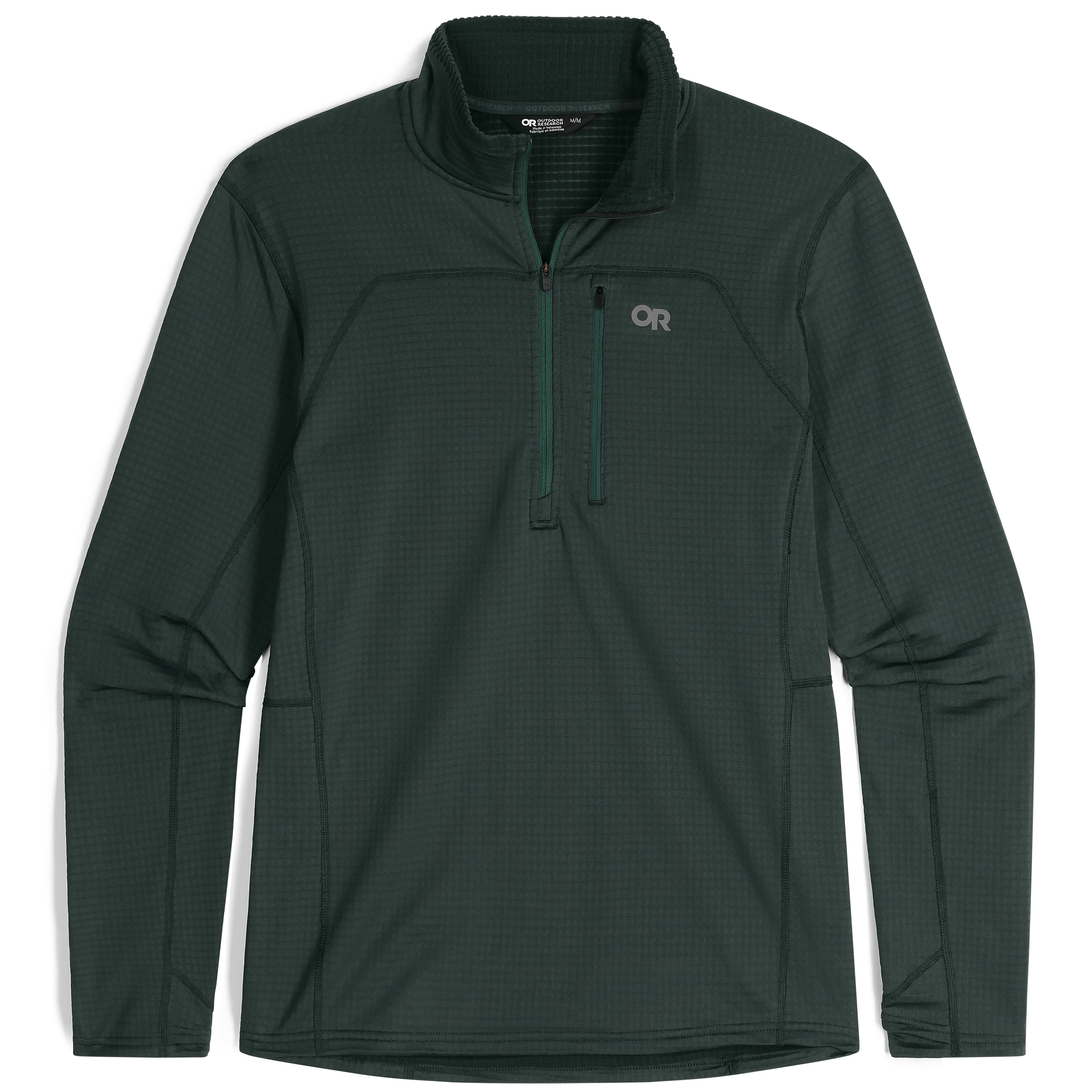 Men's Vigor Grid Fleece Half Zip Jacket for Hiking & Outdoor