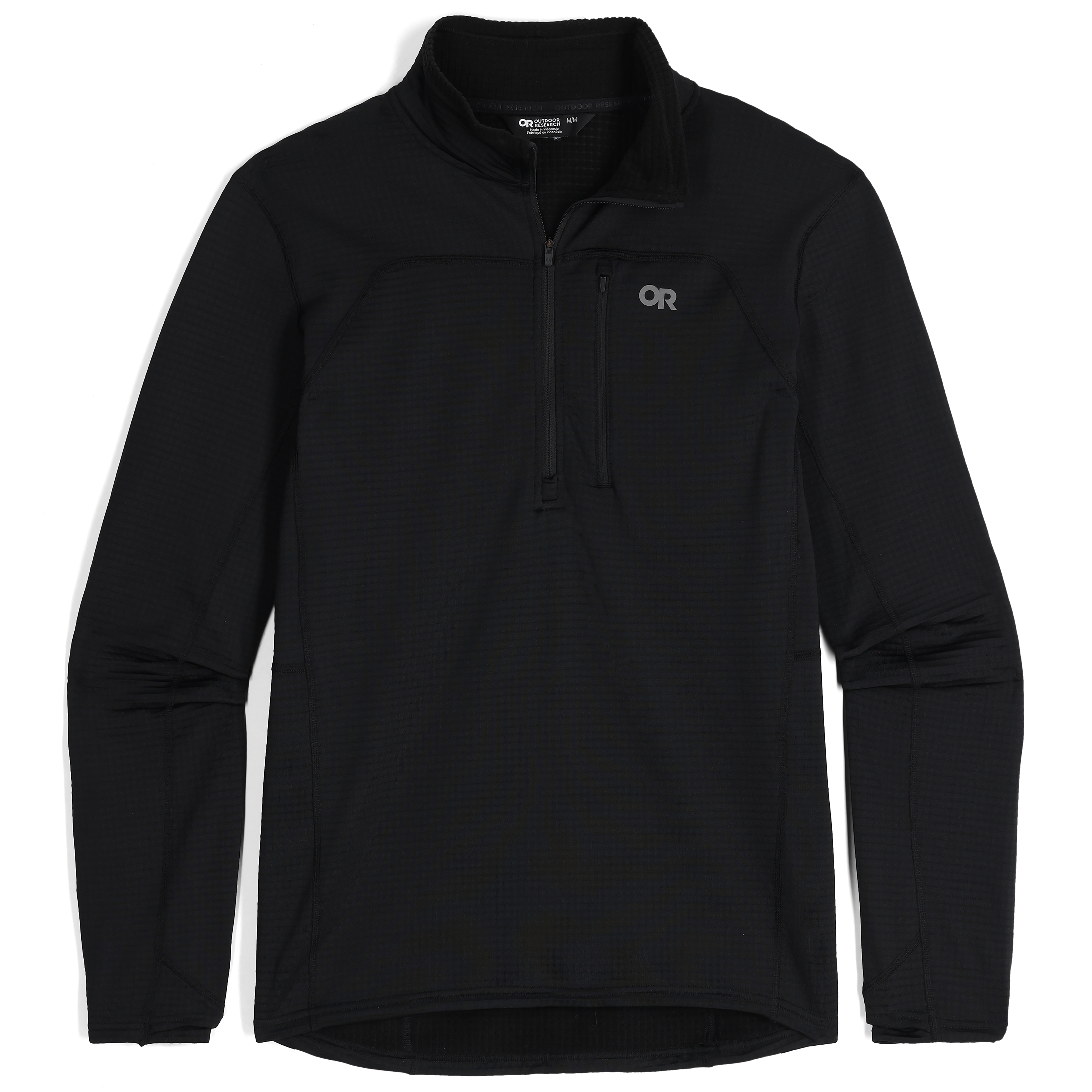 Men's Vigor Grid Fleece Half Zip Jacket for Hiking & Outdoor