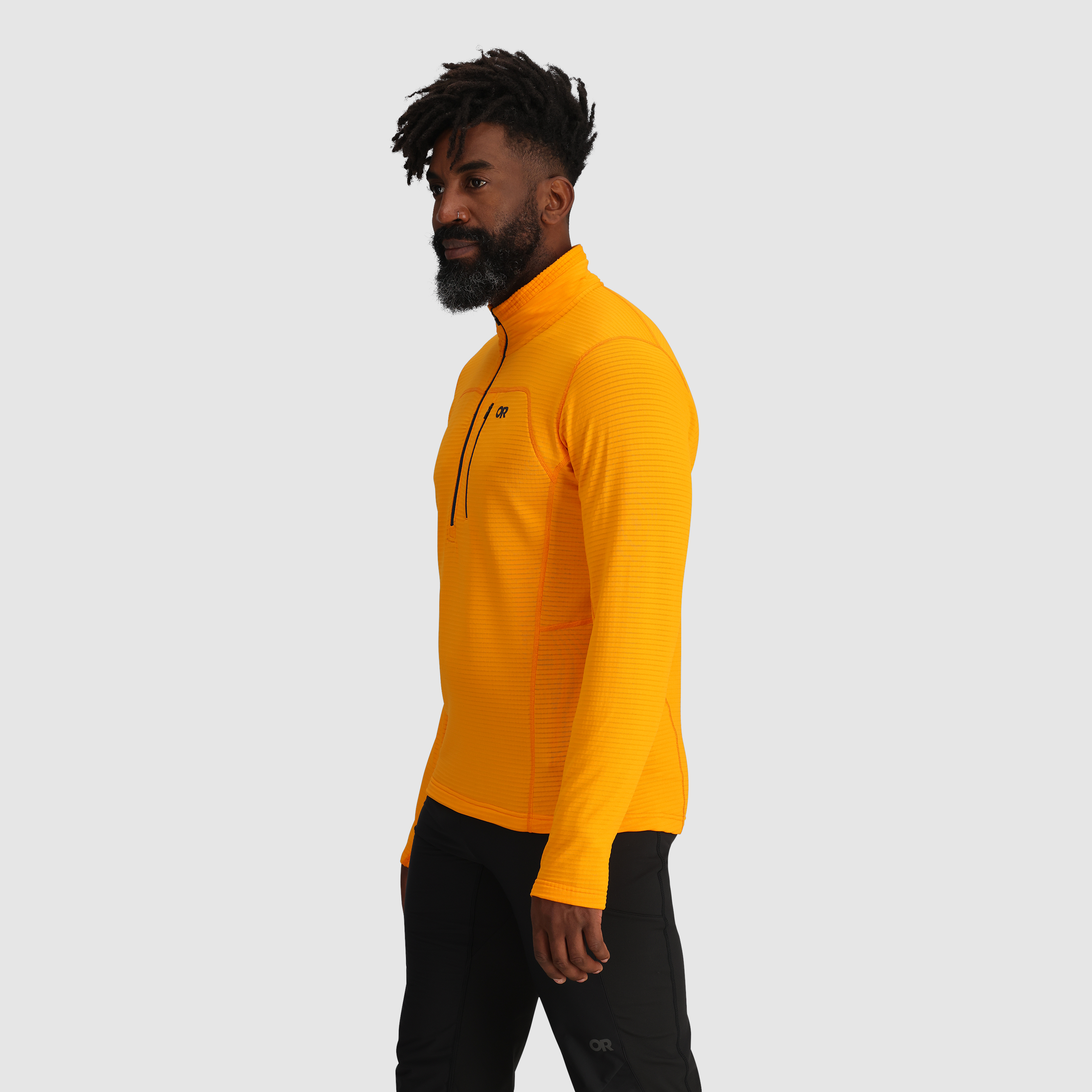 Men's Vigor Grid Fleece Half Zip Jacket for Hiking & Outdoor