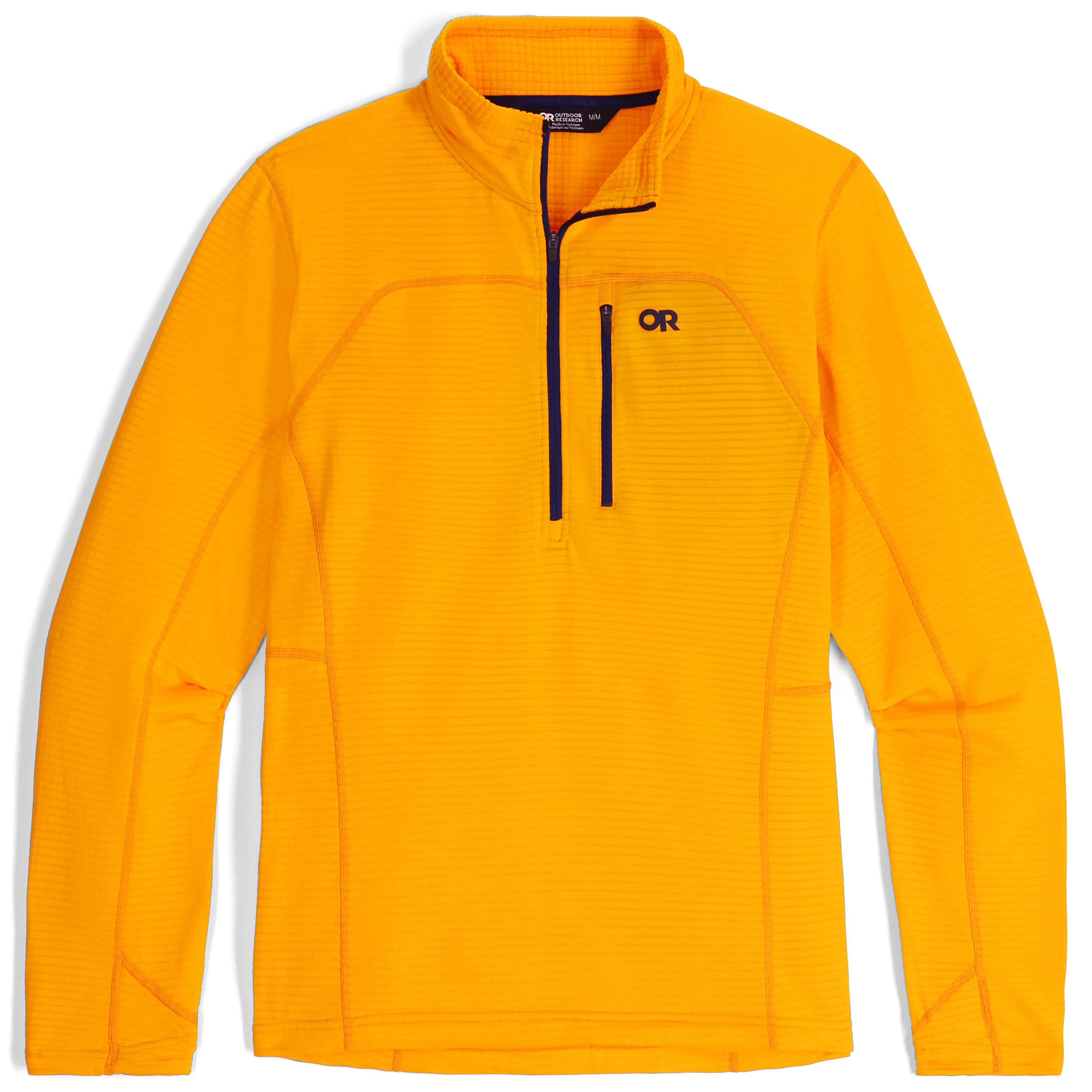 Men's Vigor Grid Fleece Half Zip Jacket for Hiking & Outdoor