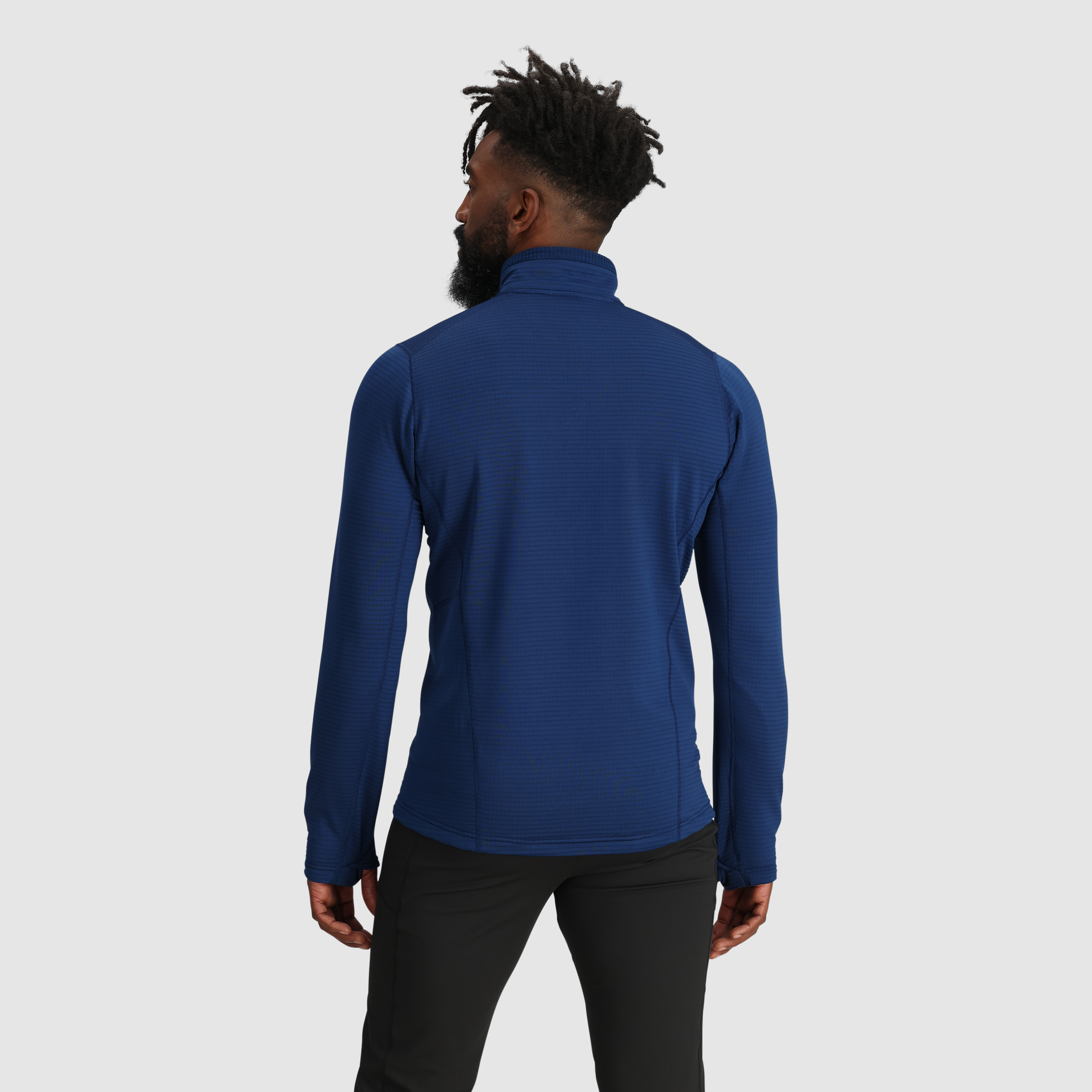 Men's Vigor Grid Fleece Half Zip Jacket for Hiking & Outdoor
