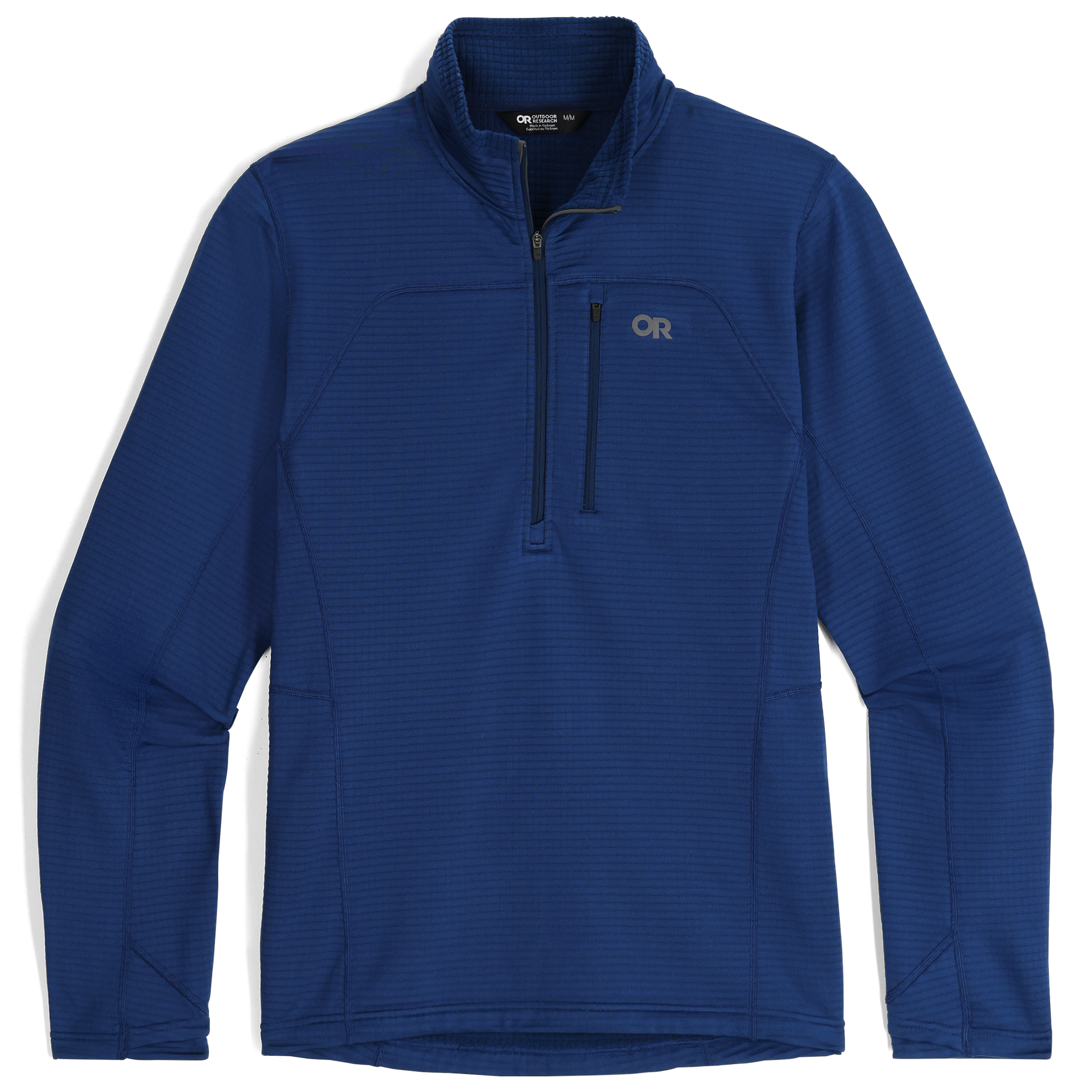 Men's Vigor Grid Fleece Half Zip Jacket for Hiking & Outdoor