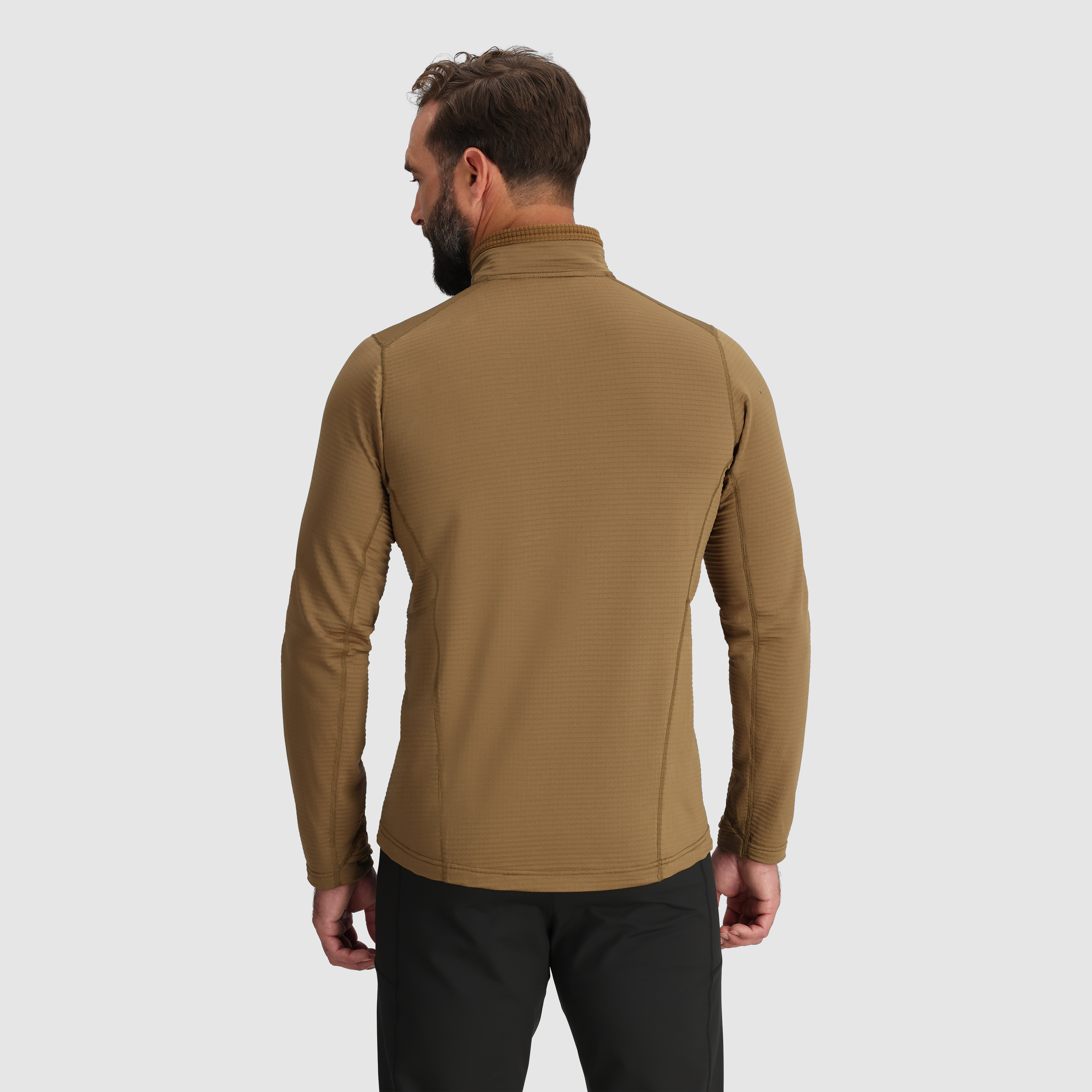 Men's Vigor Grid Fleece Half Zip Jacket for Hiking & Outdoor