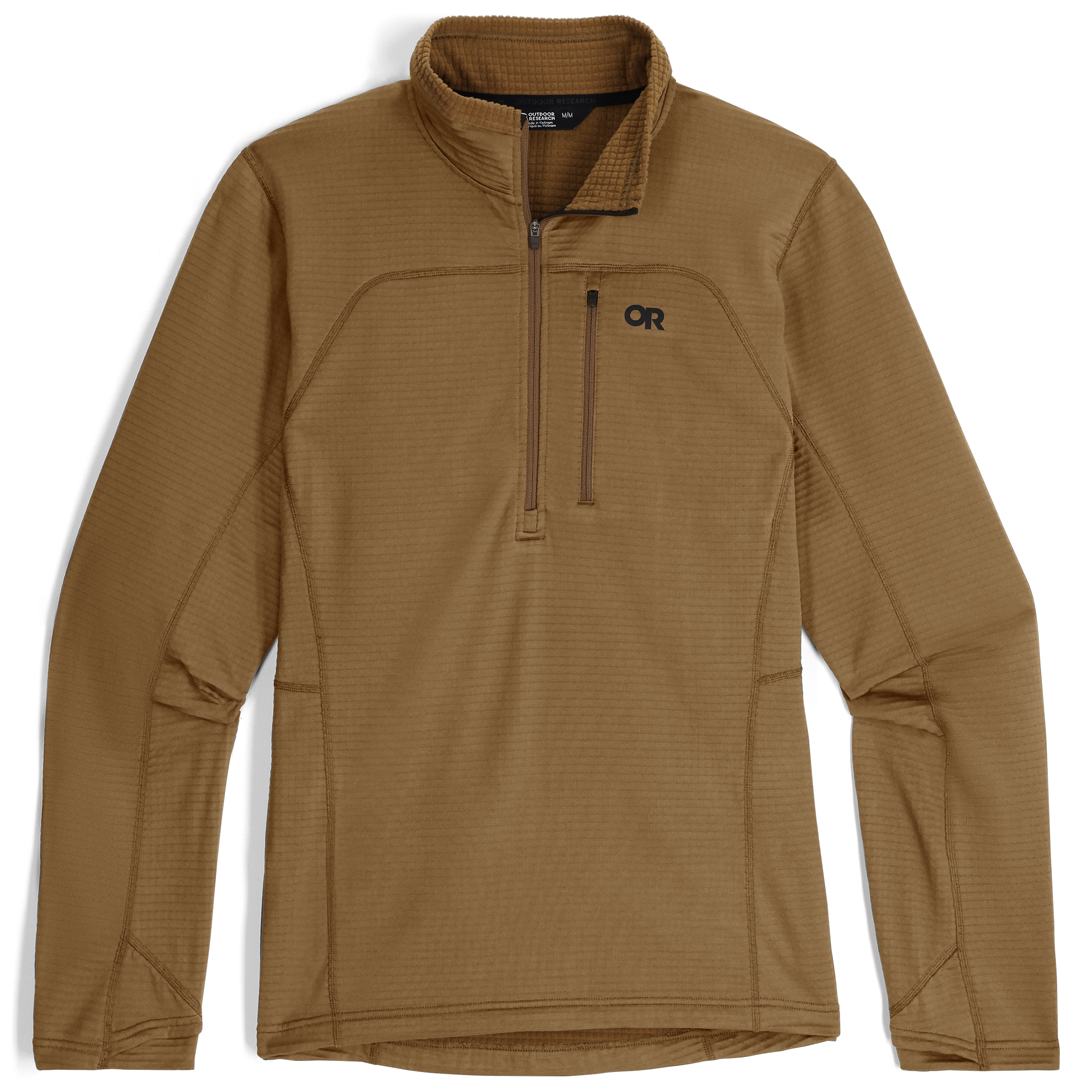 Men's Vigor Grid Fleece Half Zip Jacket for Hiking & Outdoor