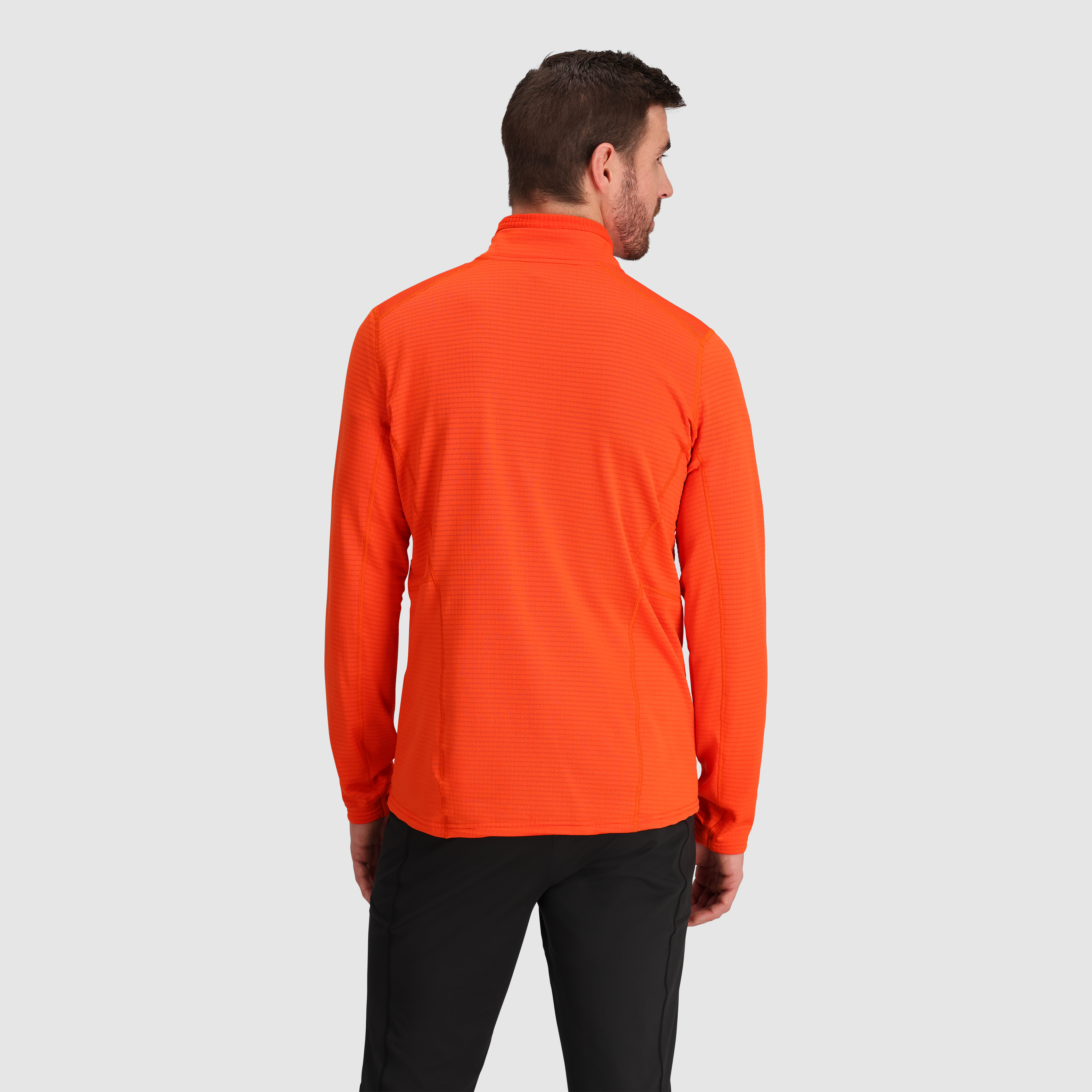 Men's Vigor Grid Fleece Half Zip Jacket for Hiking & Outdoor